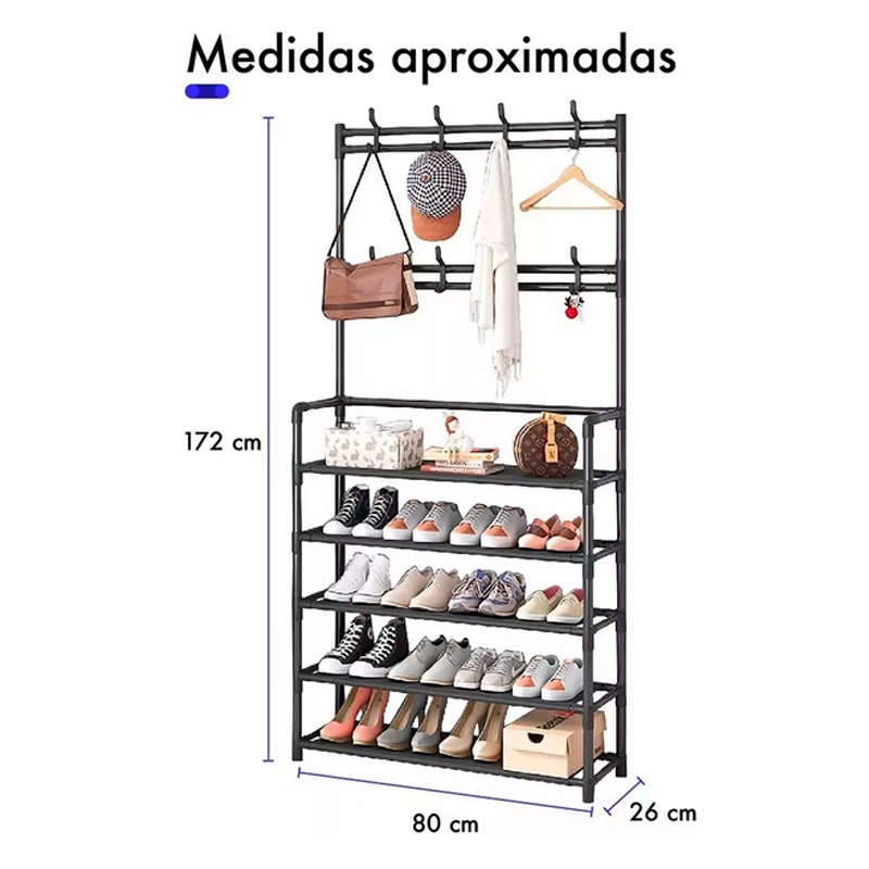 Perchero Armario Zapatero Organizador Closet Portatil Mueble.