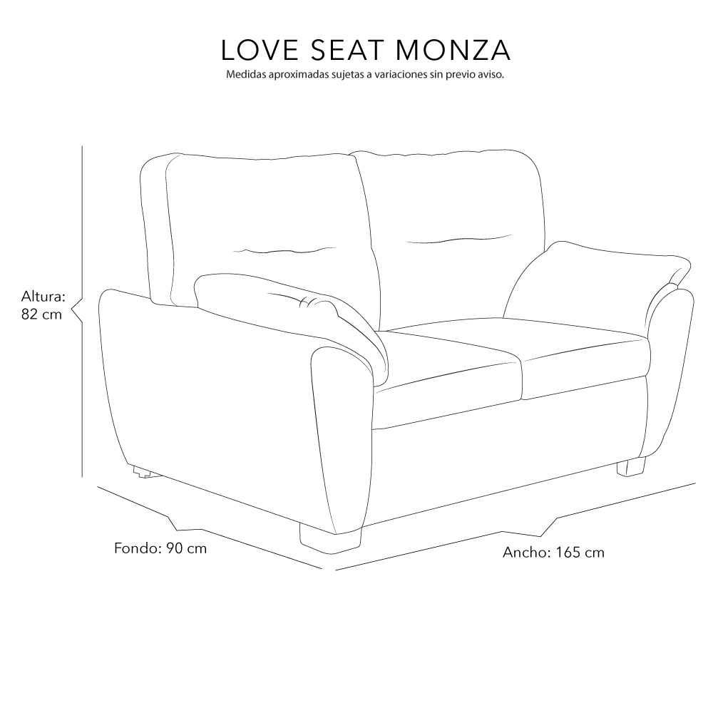 Love Seat 2 Plazas Dicasa Monza Azul. Entregas solo CDMX y AM.