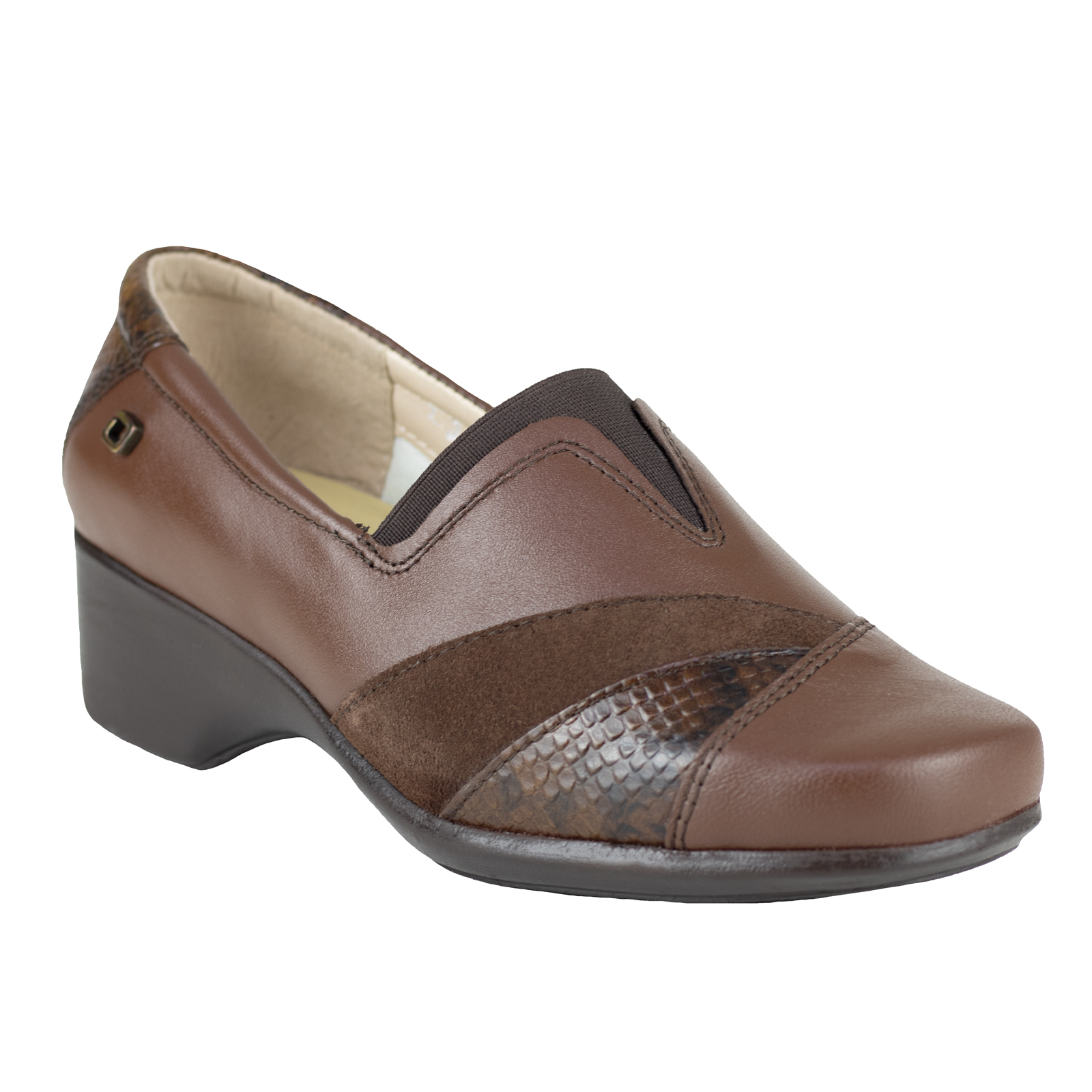 Zapato De Tacón Moda Dama Clasico Semivestir Onena 4206 Café