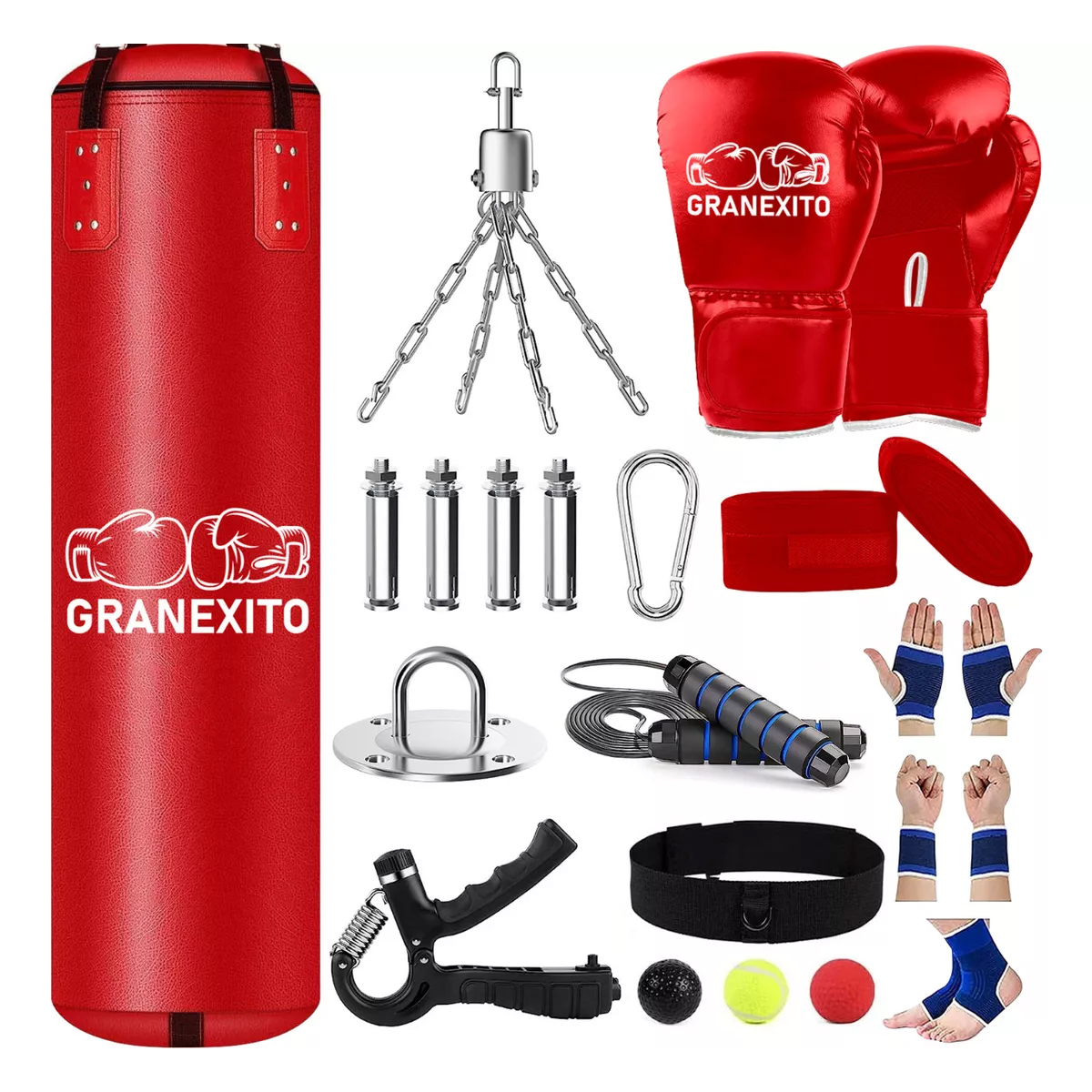 Saco Bolsa Boxeo 1.2m Premium Pu Saco De Boxeo Deportivo Kit