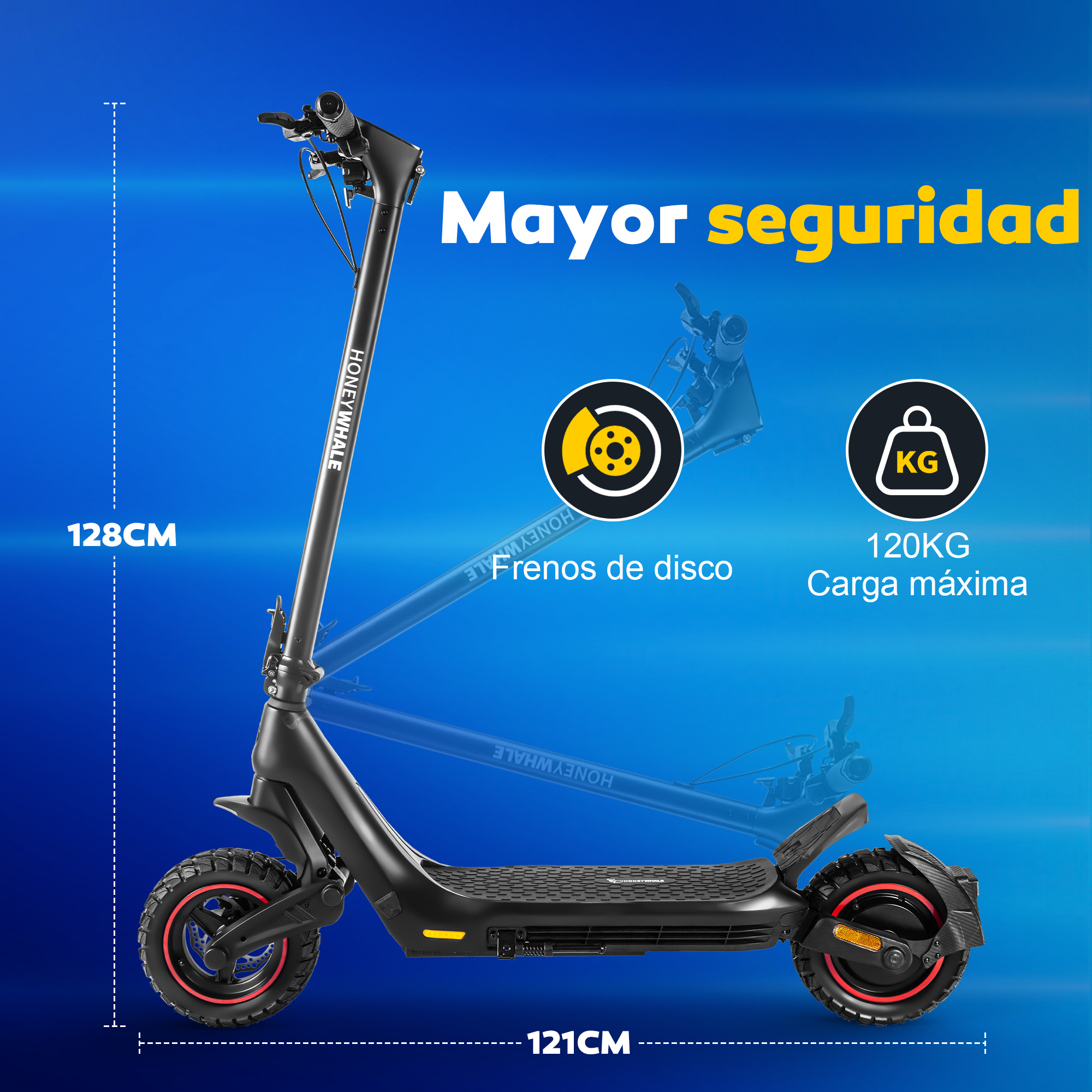 Scooter eléctrico Honey Whale T1 Negro.