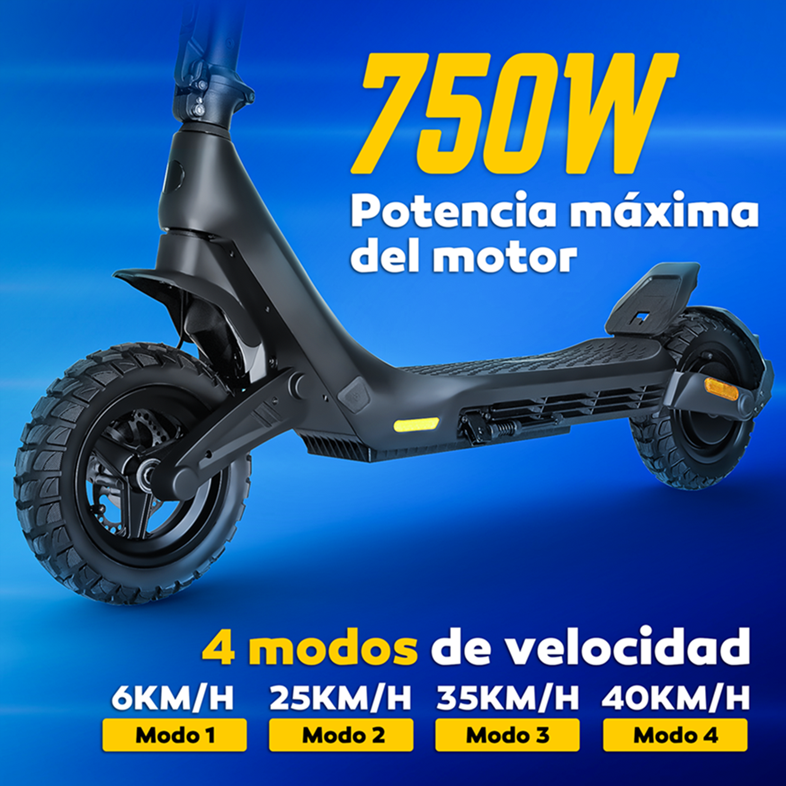 Scooter eléctrico Honey Whale T1 Negro.