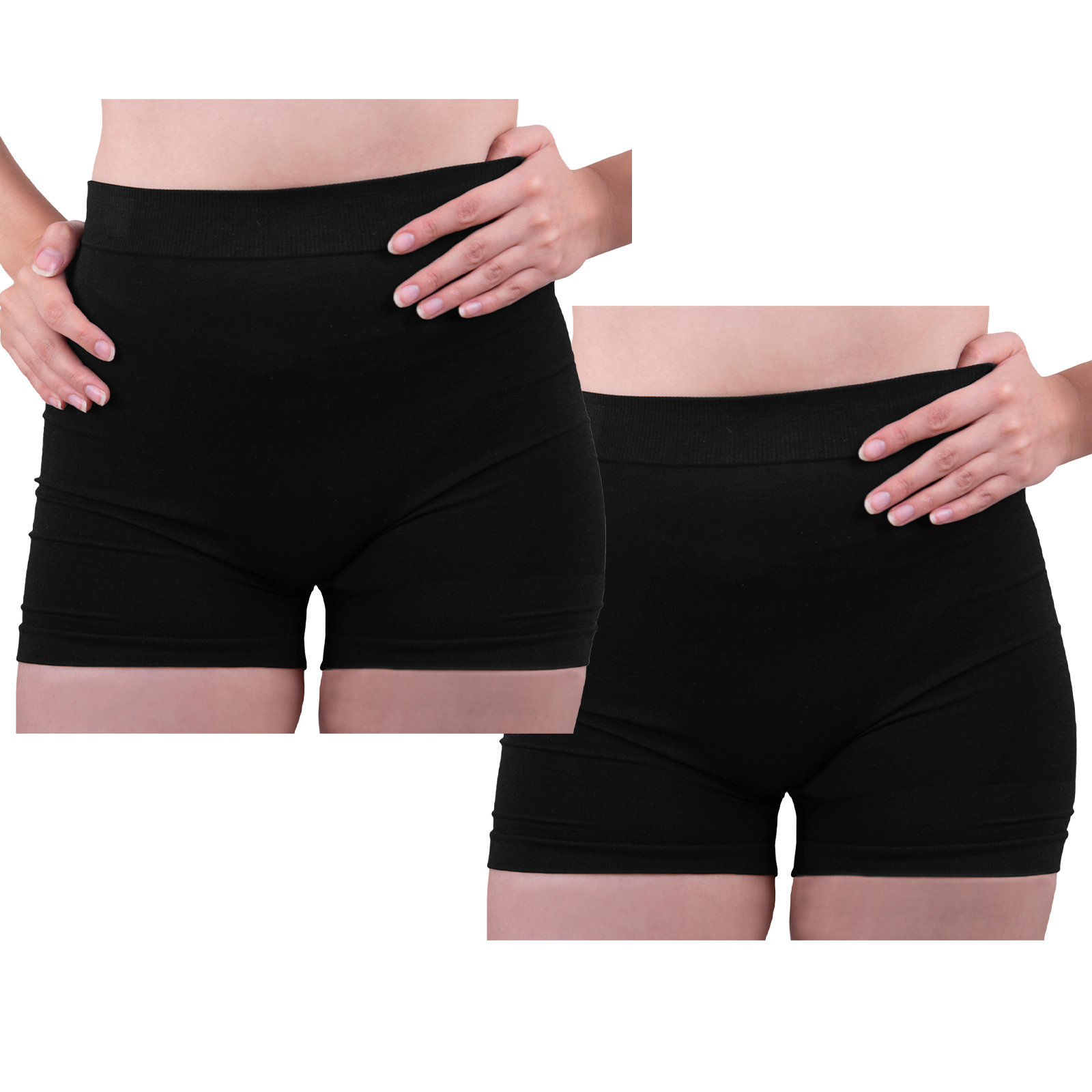 Short Deportivo Mujer, Unitalla, Duo Negro - Negro, Boxer, Pantalones Cortos, Ropa Interior.
