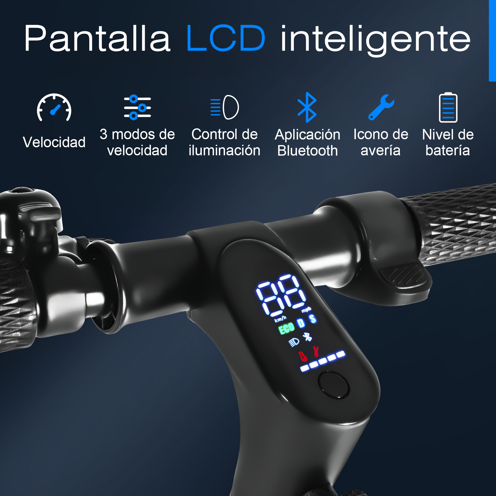 Scooter eléctrico Honey Whale M1 Gris