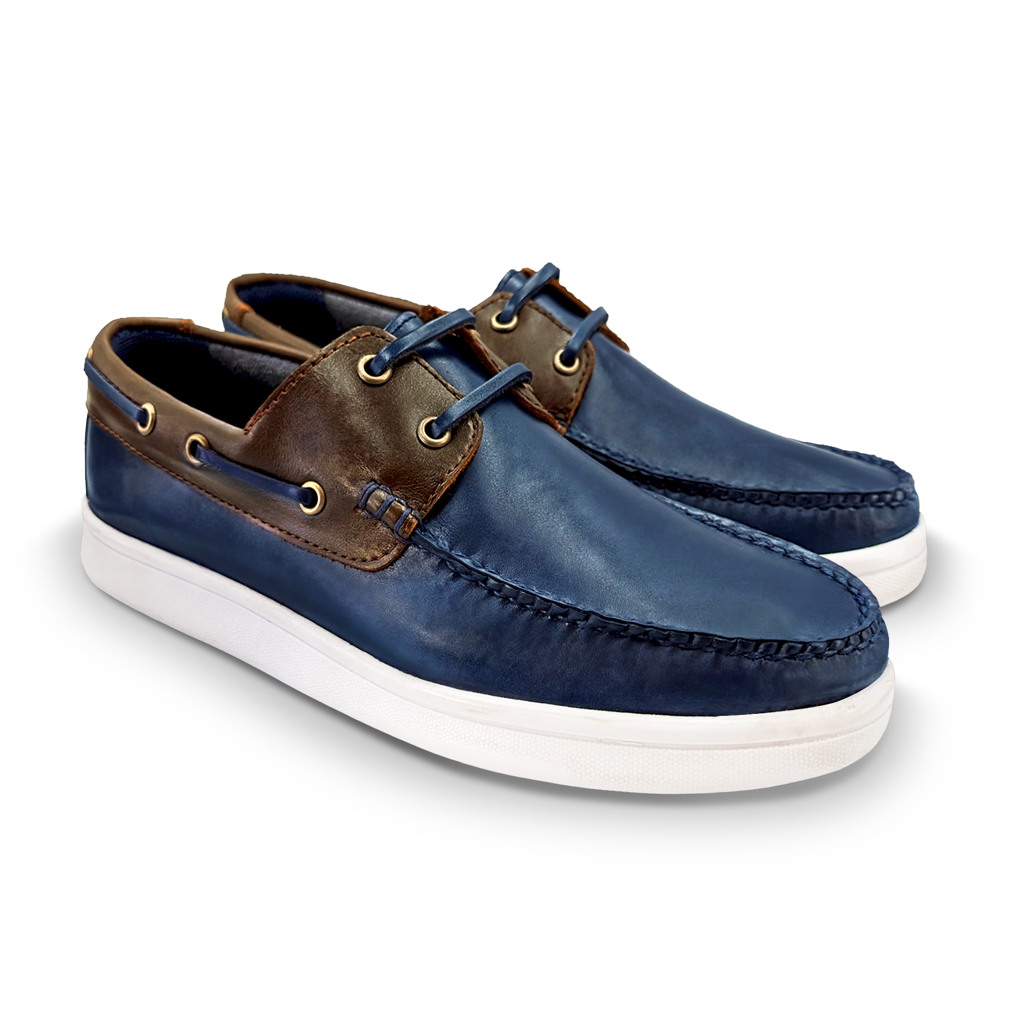 Azul Marino Zapatos Hombre Nautico Zapatos Estilo Náutico En Azul