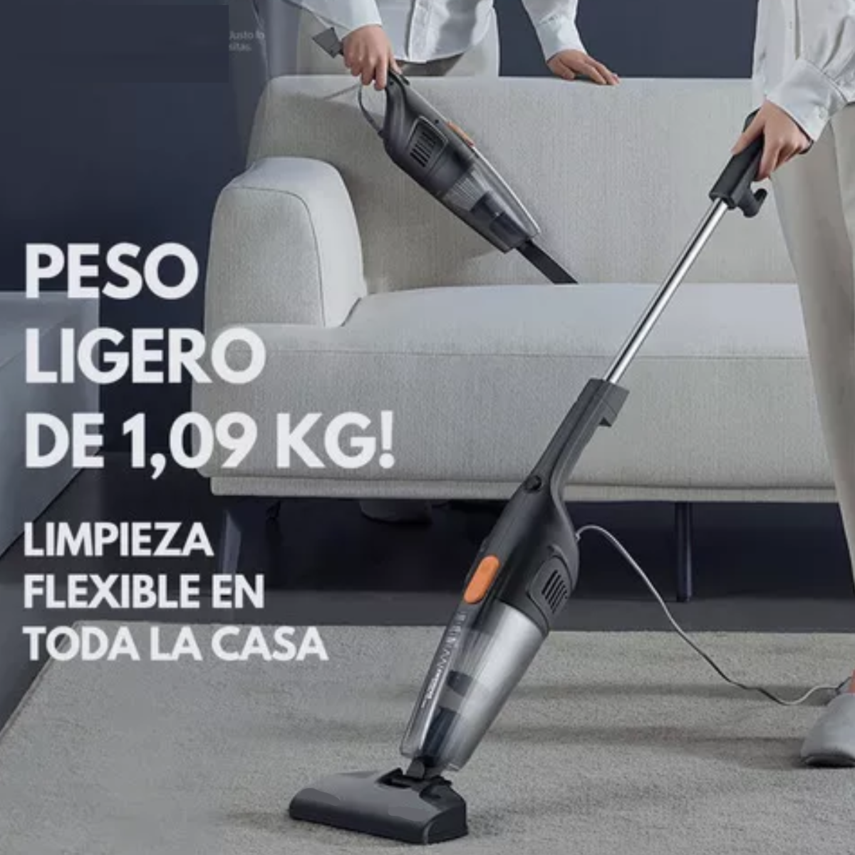 Aspiradora de mano vertical 1.2L color Negro DX115C