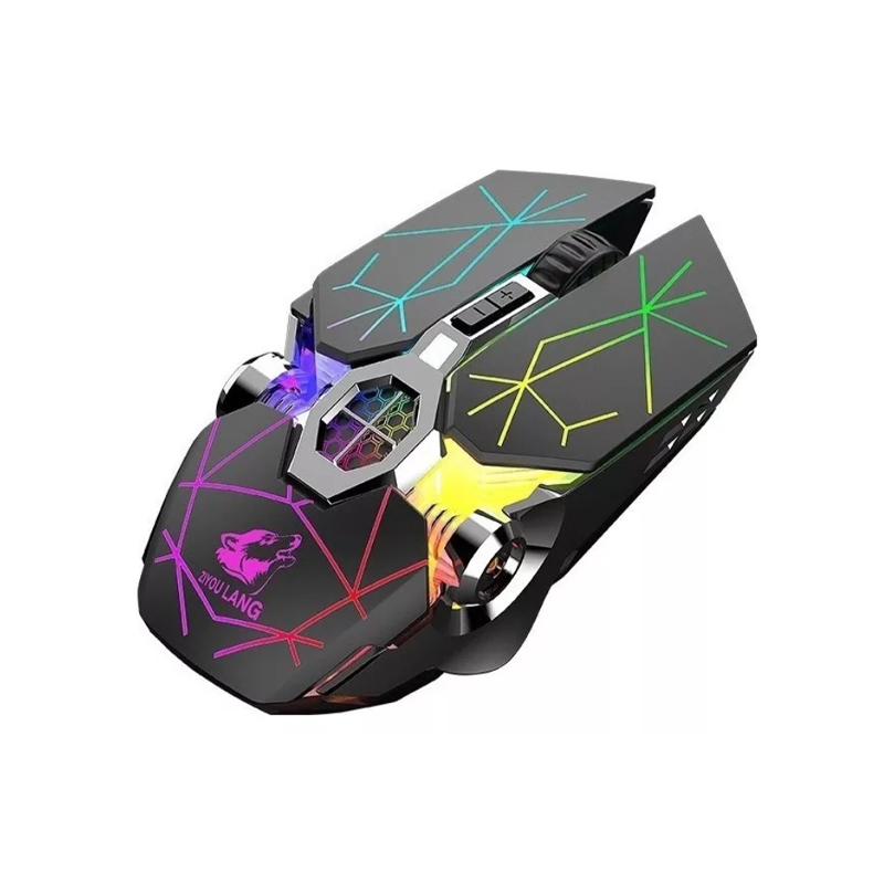 Mouse de juego inalámbrico recargable Free X13 star black.