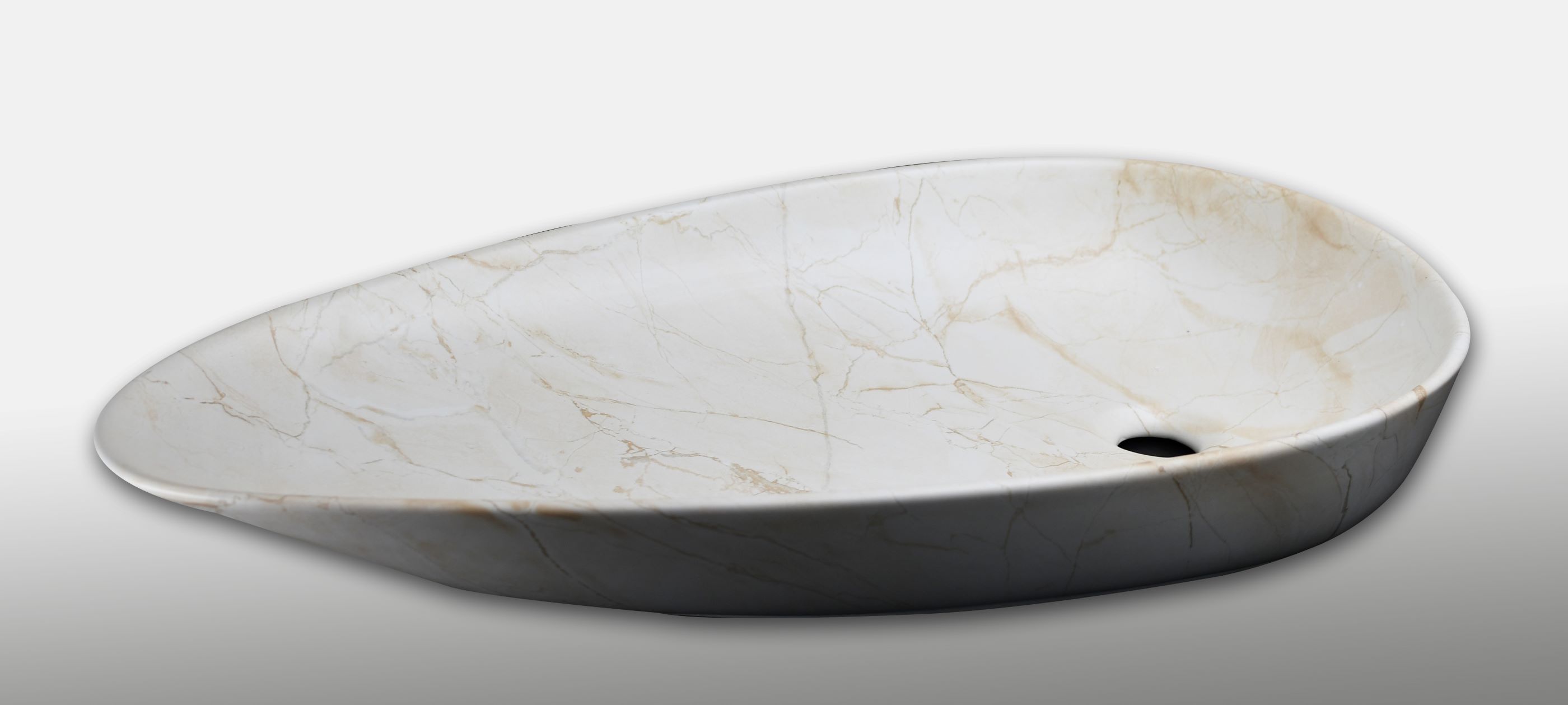 Lavabo Cerámico para Baño TE, acabado marmoleado en tono café. De sobreponer, con diseño europeo ideal para todo tipo de baños. Dimensiones 75.0 x 42.5 x 13.0 cms. (base x altura x profundidad)