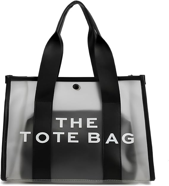 Transparent bag black sales