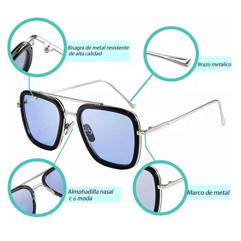 Lentes Sol Tony Stark Spiderman Avengers Infinity War.
