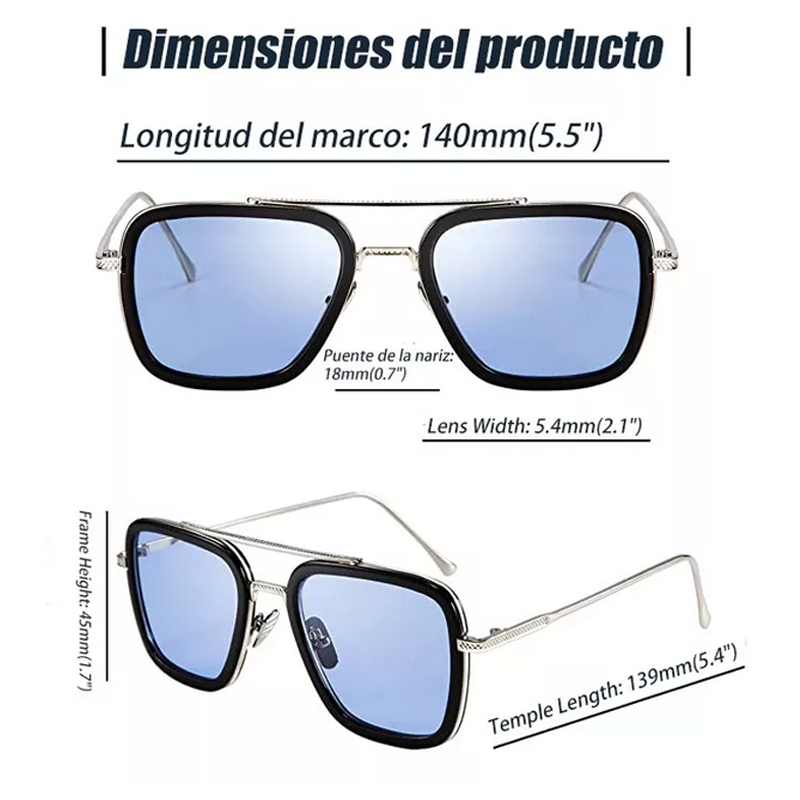 Lentes Sol Tony Stark Spiderman Avengers Infinity War.