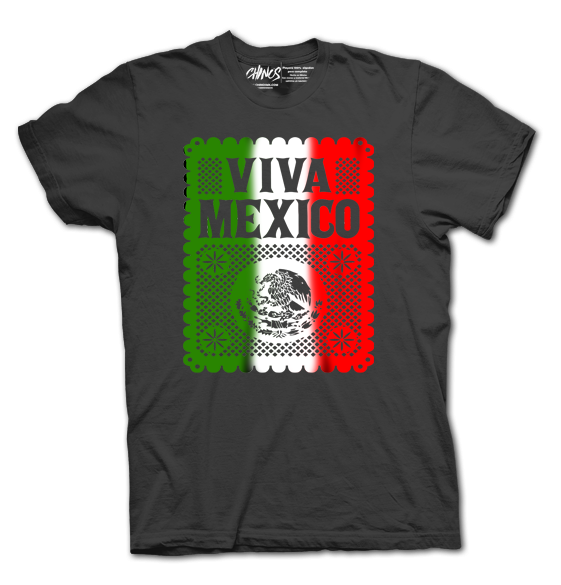 PLAYERA VIVA MEXICO, PAPEL PICADO, REGALO, DIA DEL GRITO, 15 DE SEPTIEMBRE.