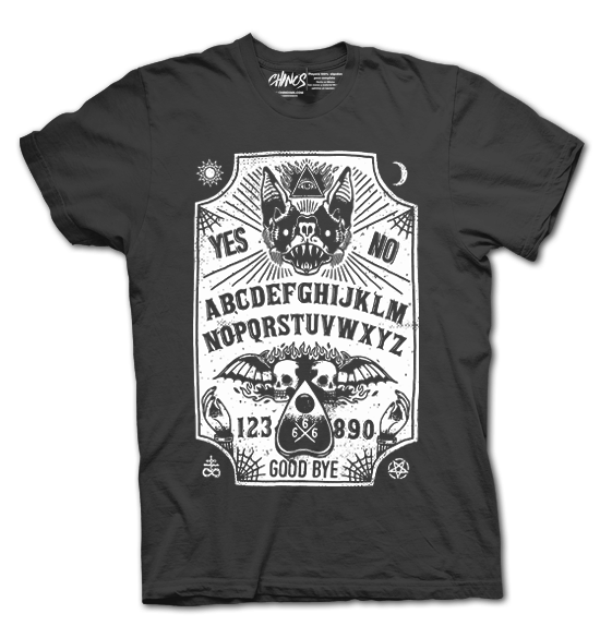 PLAYERA OUIJA, LA OUIJA, SATANICA, SIVERTIDA, GRACIOSA, DISFRAZ HALLOWEN, DAMA, PLAYERAS CHINOS.