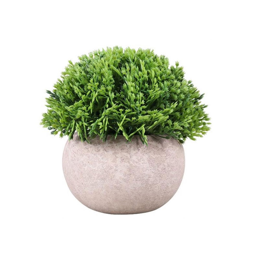 2 Plantas Artificiales Con Maceta Decoración Hogar Verde ModB.