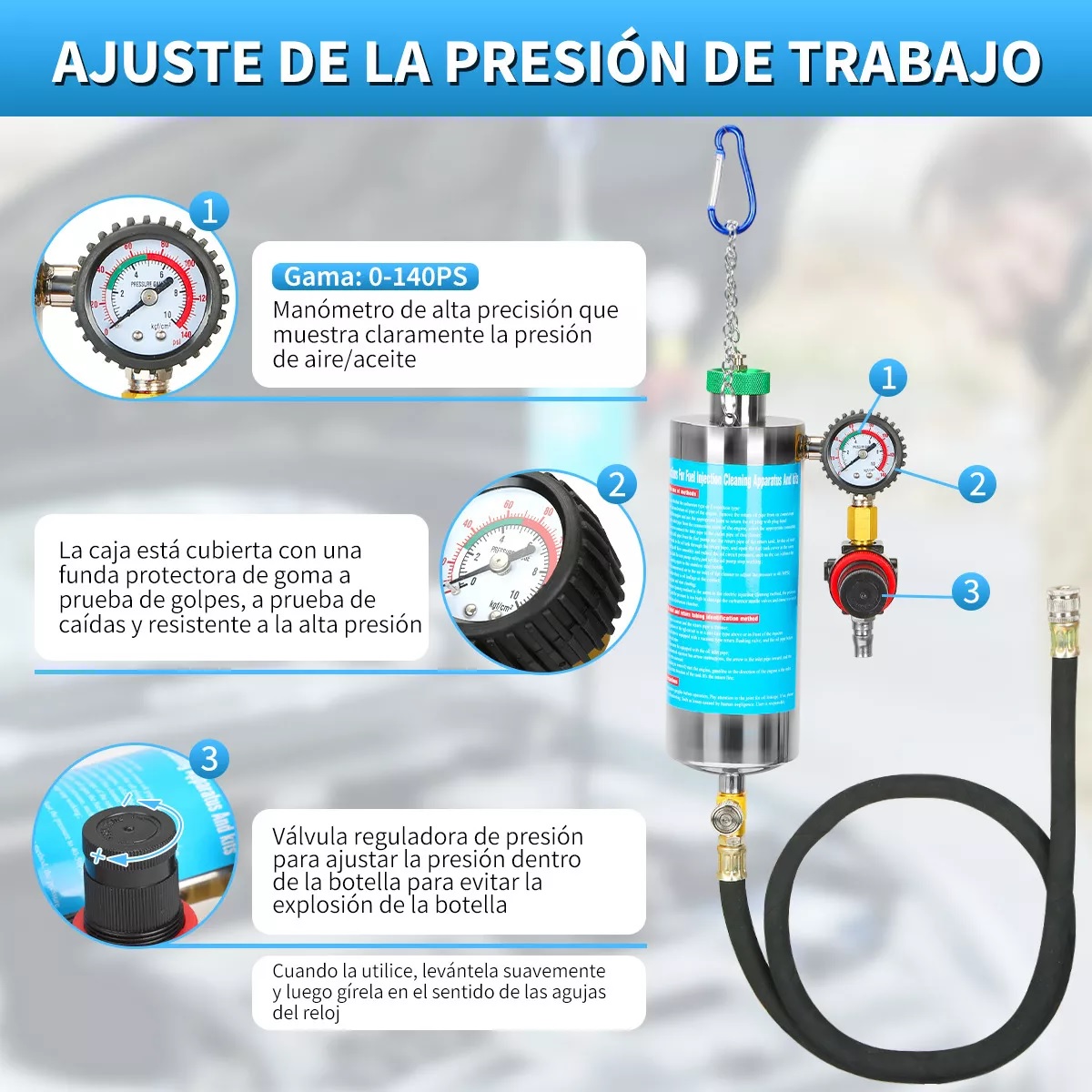 Limpiador De Inyectores De Boya Incluye Conector Kit 39 Pcs