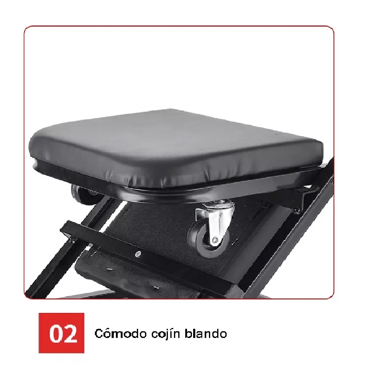 Cama Para Taller Mecanico Plegable 2 En 1 Deslizante 36 PuLG