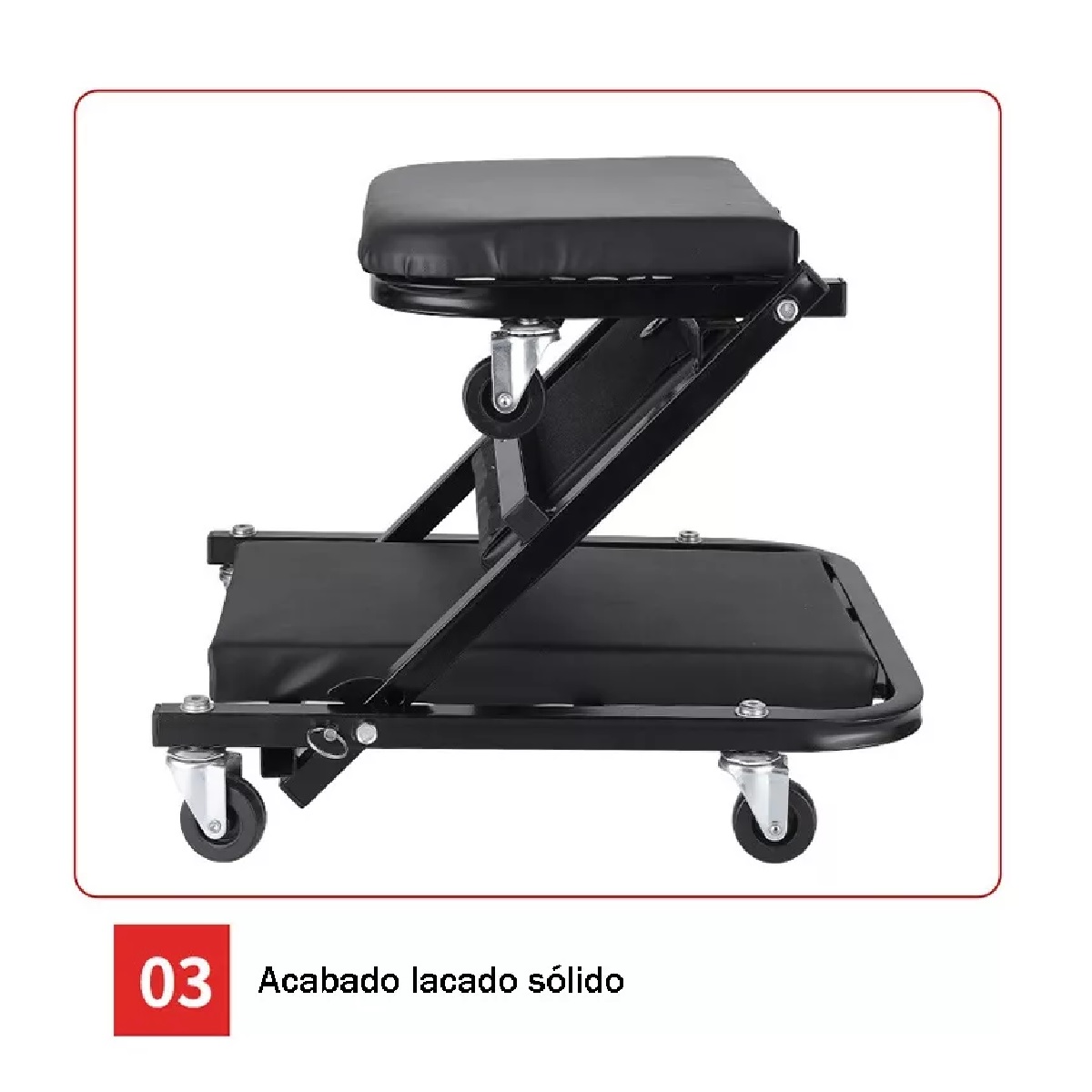 Cama Para Taller Mecanico Plegable 2 En 1 Deslizante 36 PuLG