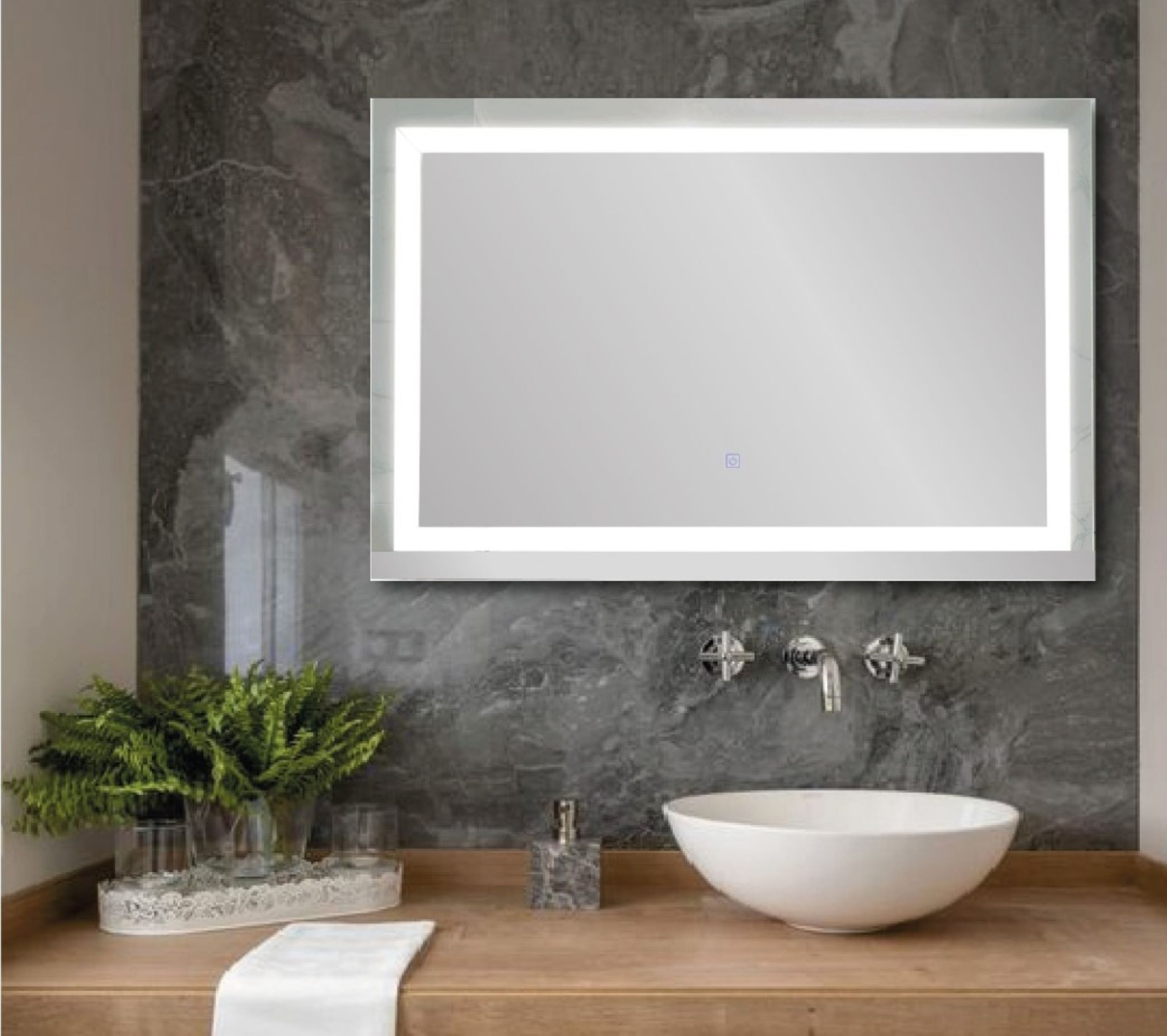 Espejo Rectangular con Led Fer 60 x 90 cms pantalla táctil.