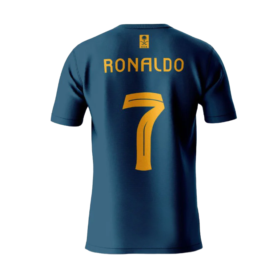 Jersey Al Nassr Arabia 2023/2024 Visita Azul Cristiano Ronaldo 7 Talla S