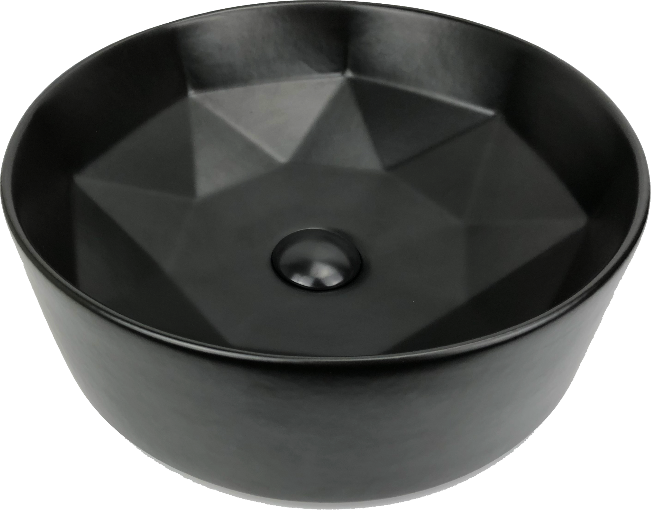 Lavabo Cerámico para Baño GHI, forma circular en color negro mate. De sobreponer, con diseño europeo ideal para todo tipo de baños. Dimensiones 40.5 x 40.5 x 14.5 cms. (base x altura x profundidad)