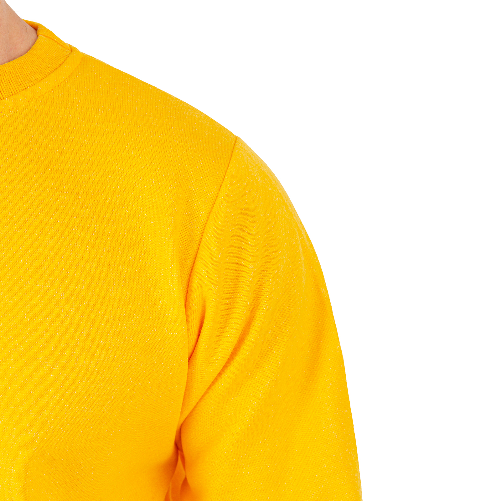 Sudadera Hombre Felpa Stretch Cuello Redondo Básico Chili Beans Color Amarillo.