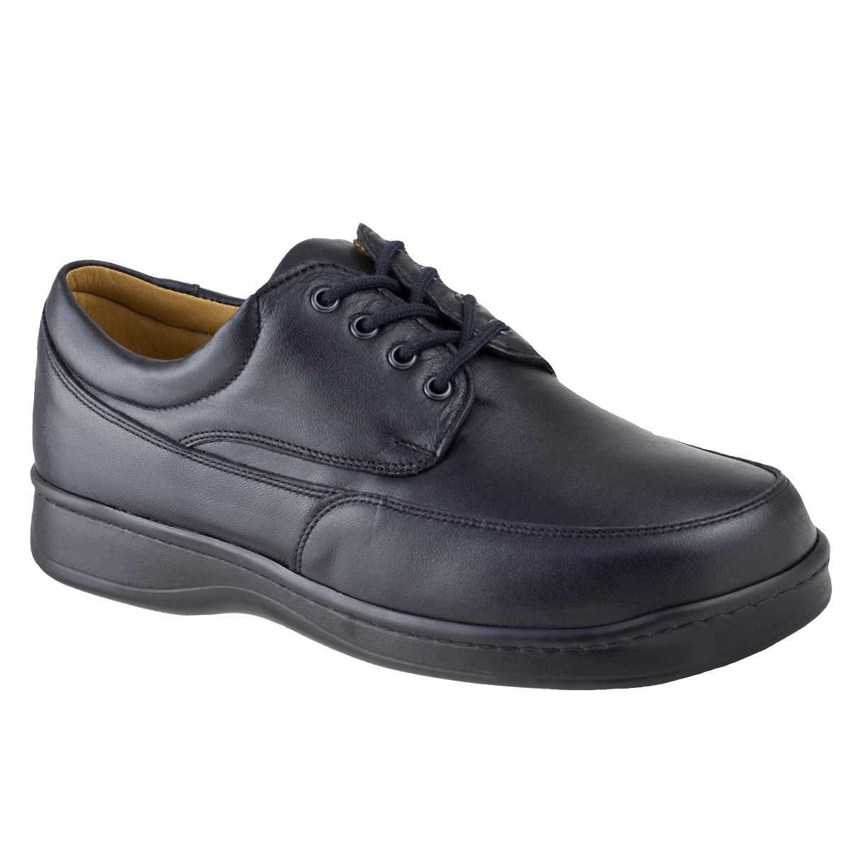 Zapatos Derby Negro Para Hombre Terapie Pie Diabético Acolchado 204 Confort .