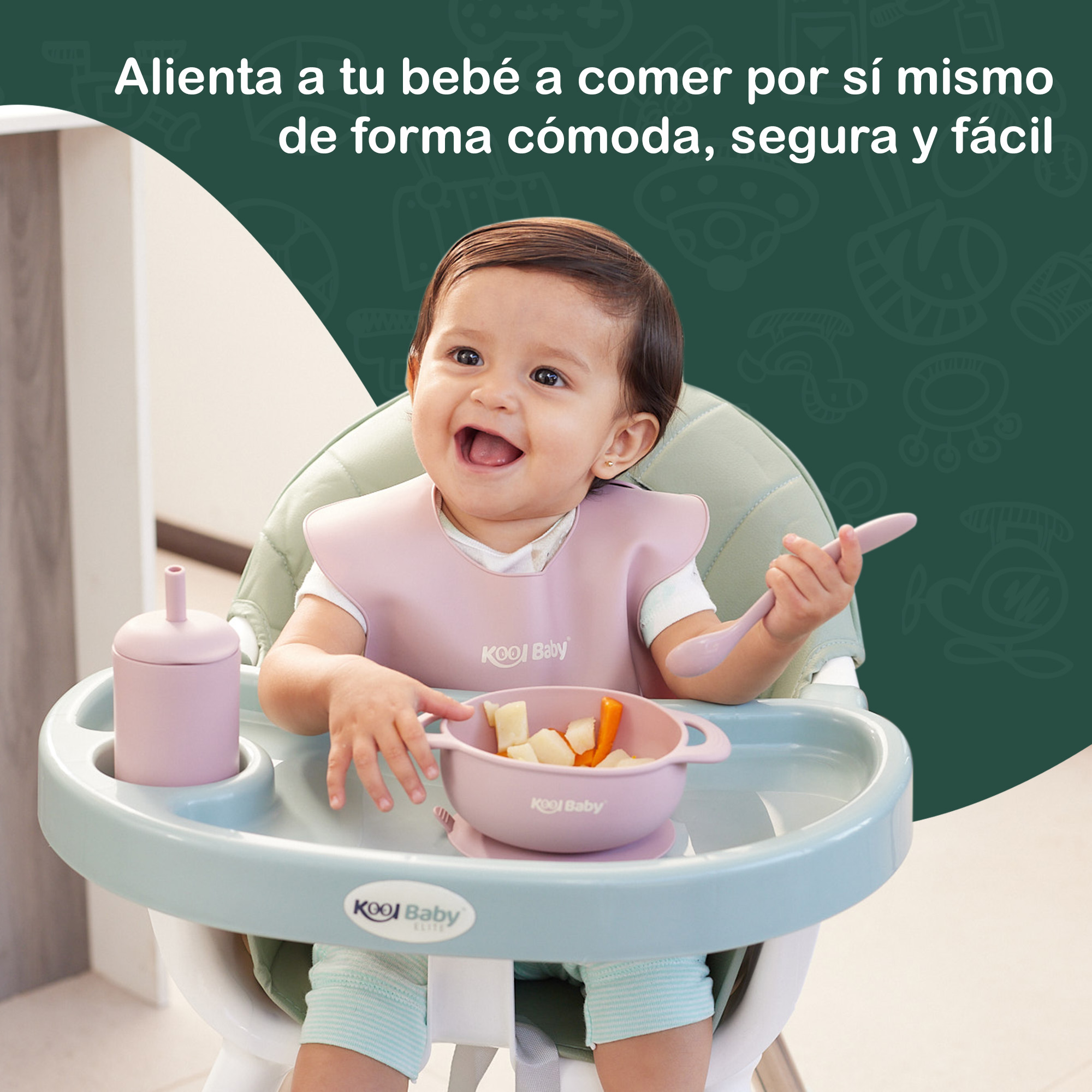 Silla alta para bebé KOOL BABY ELITE MOD. SA-E03.