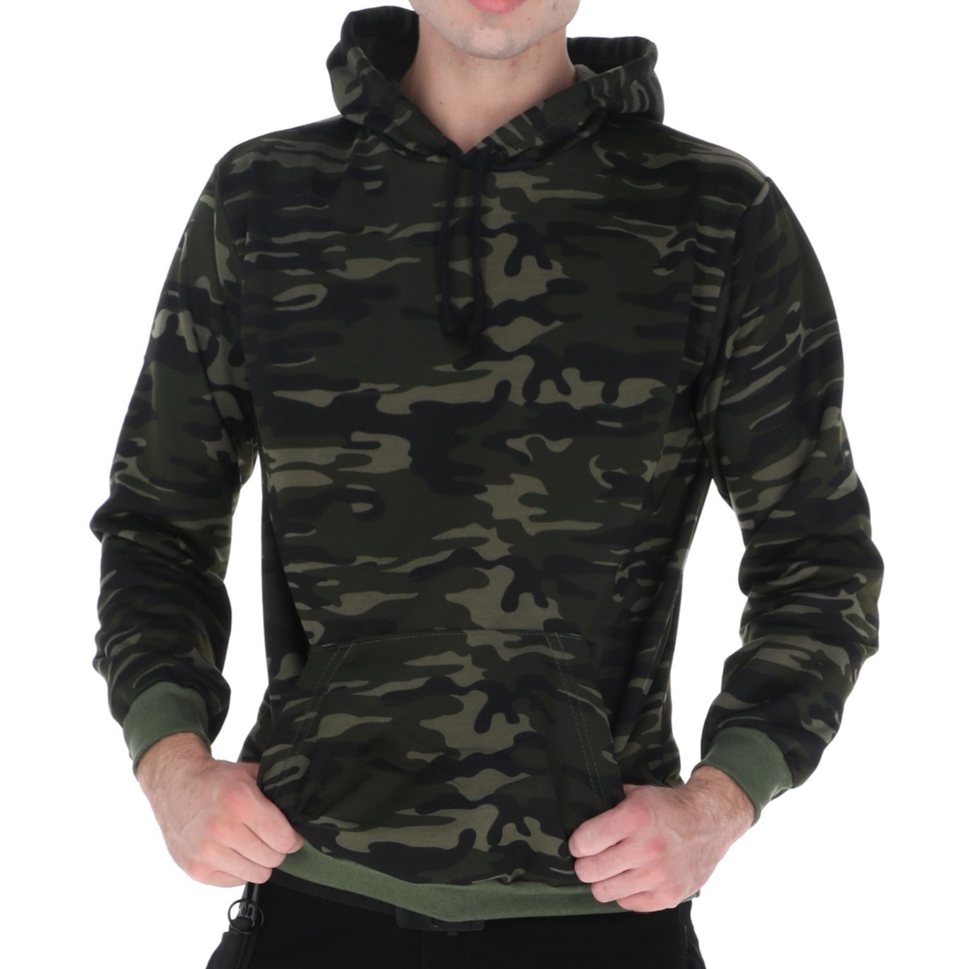 Sudadera Con Capucha Color Verde Militar Para Hombre CHB Chili Beans Clothing Co