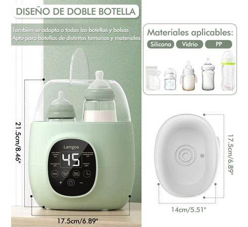 Calentador Esterilizador Biberones Control Táctil Para Bebé.