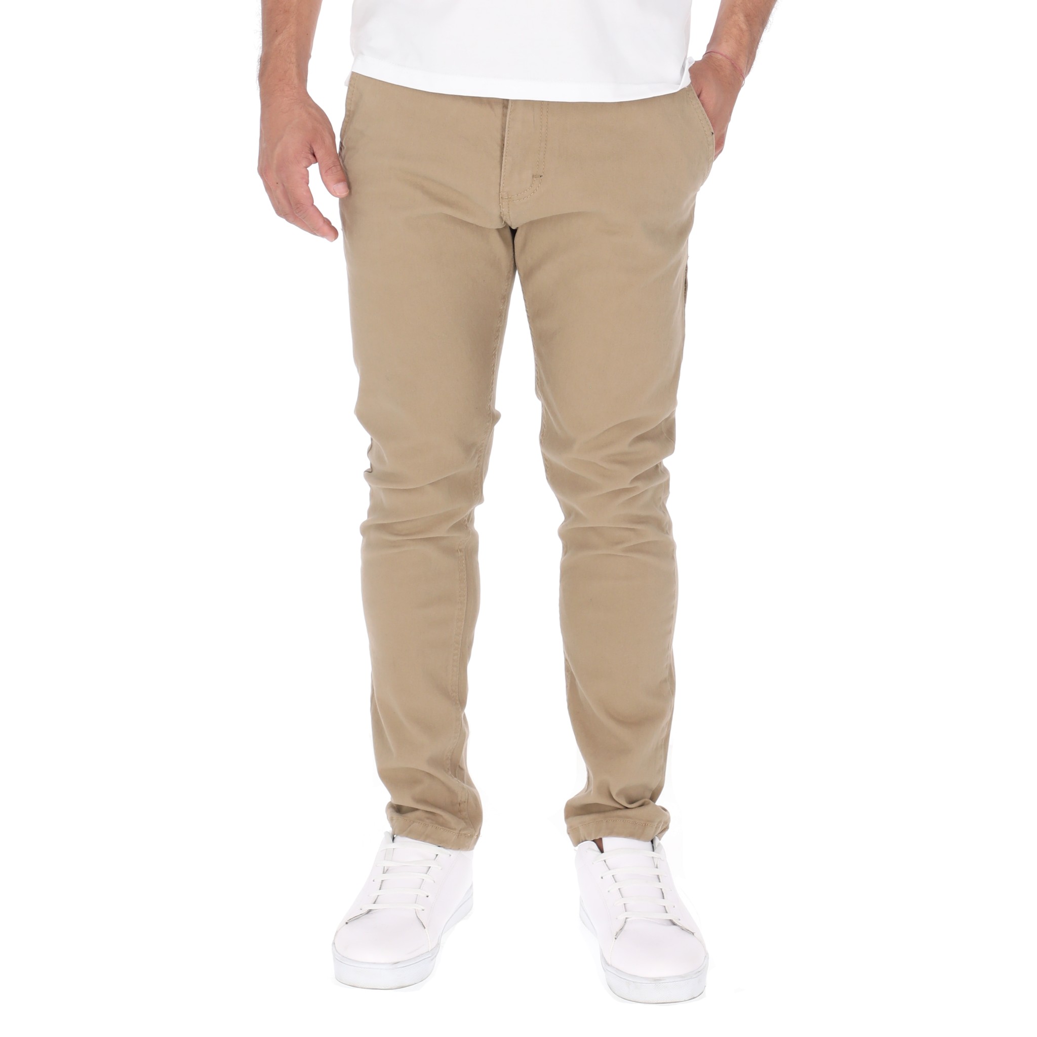 Jeans De Gabardina Color Beige Para Hombre CHB Chili Beans Clothing Co.