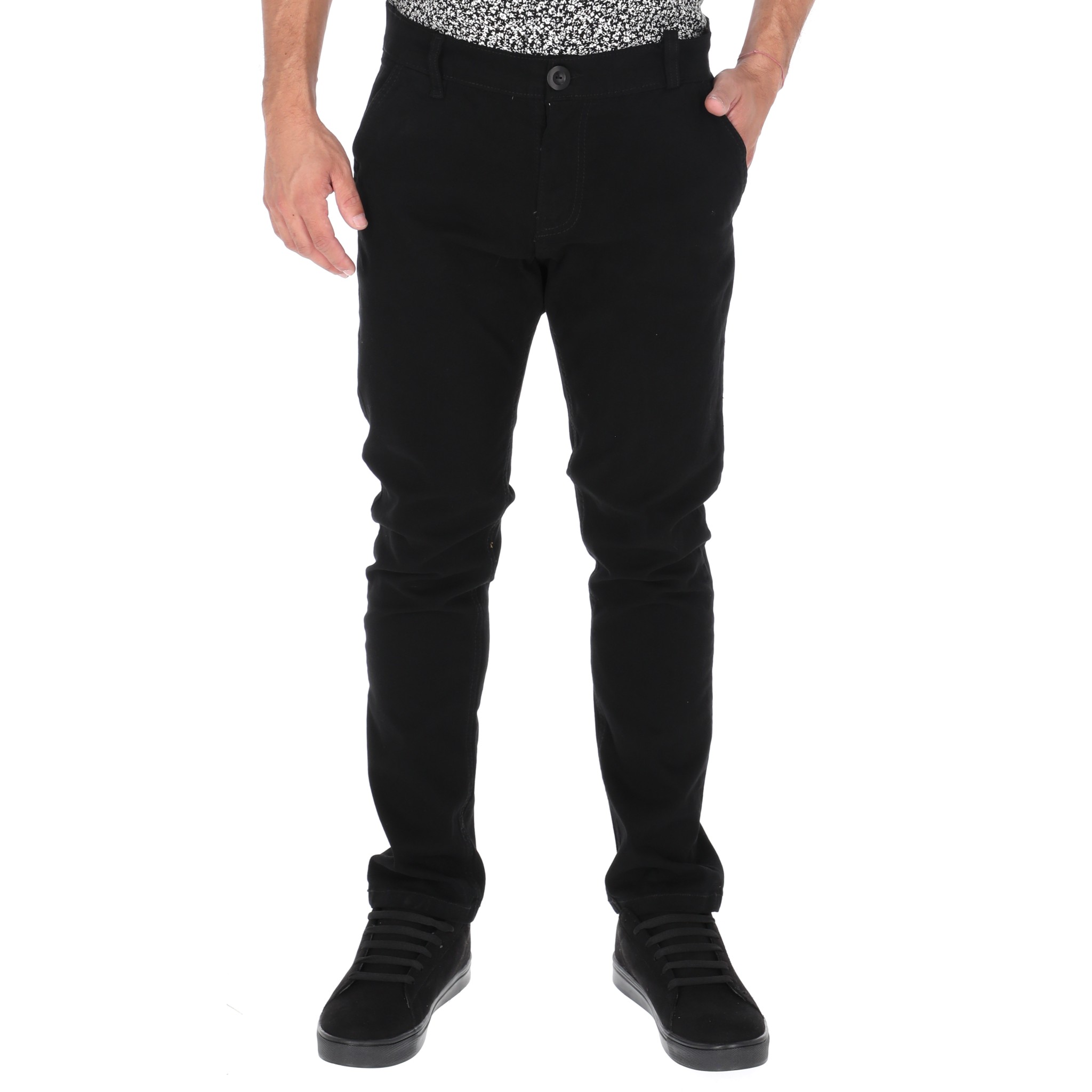 Jeans De Gabardina Color Negro Para Hombre CHB Chili Beans Clothing Co..