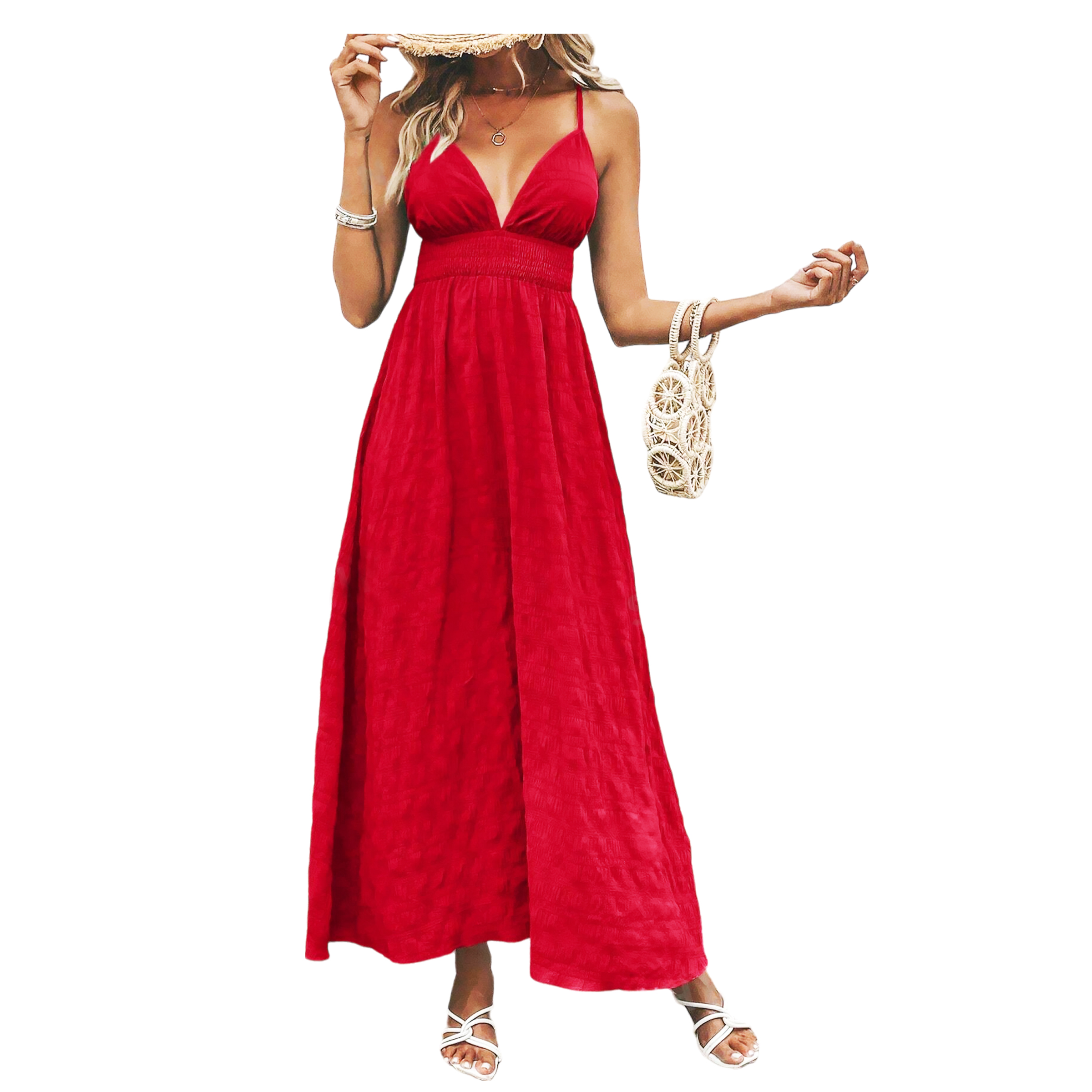 Maxi vestido rojo sale