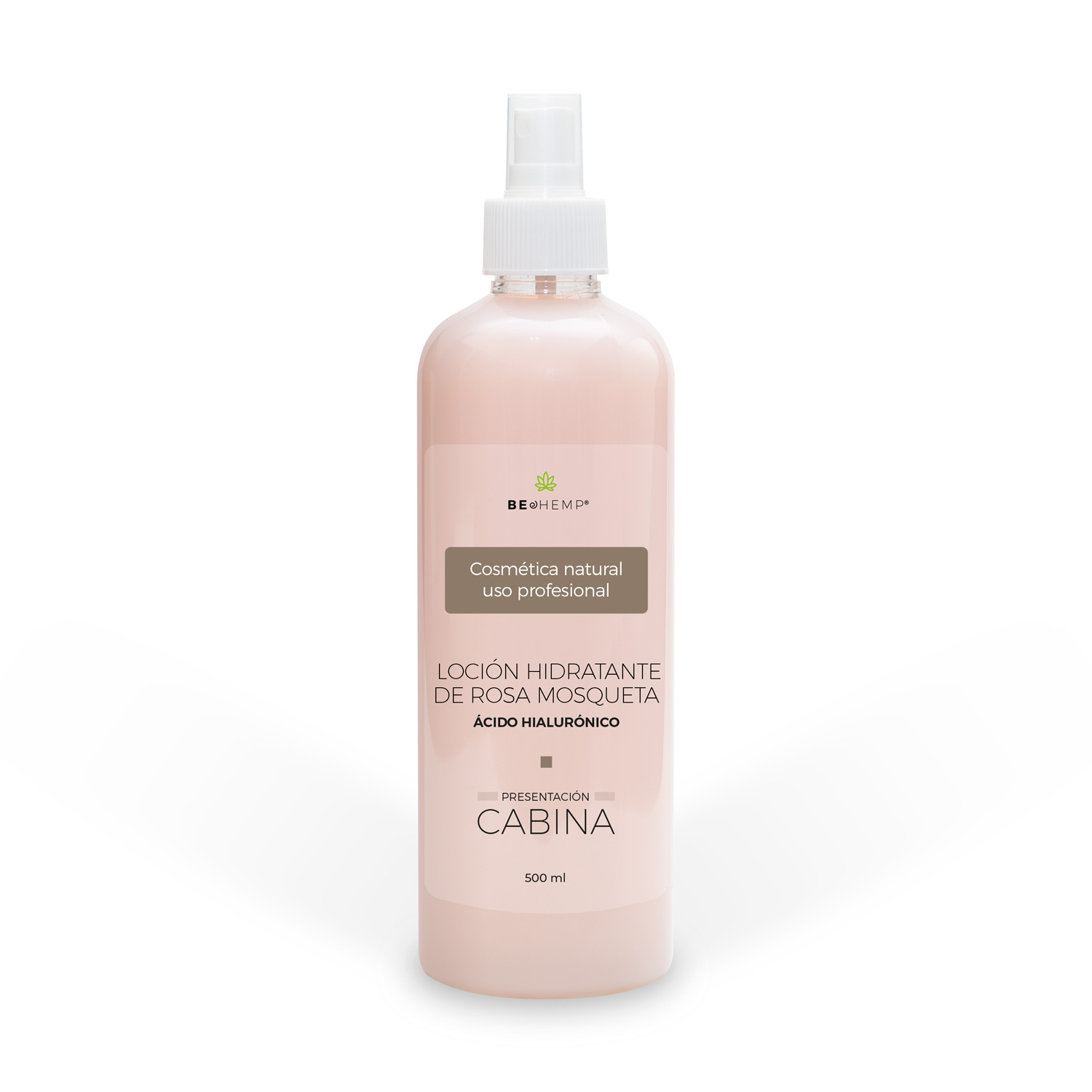 Loción facial hidratante rosa mosqueta y ácido hialurónico 500 ml