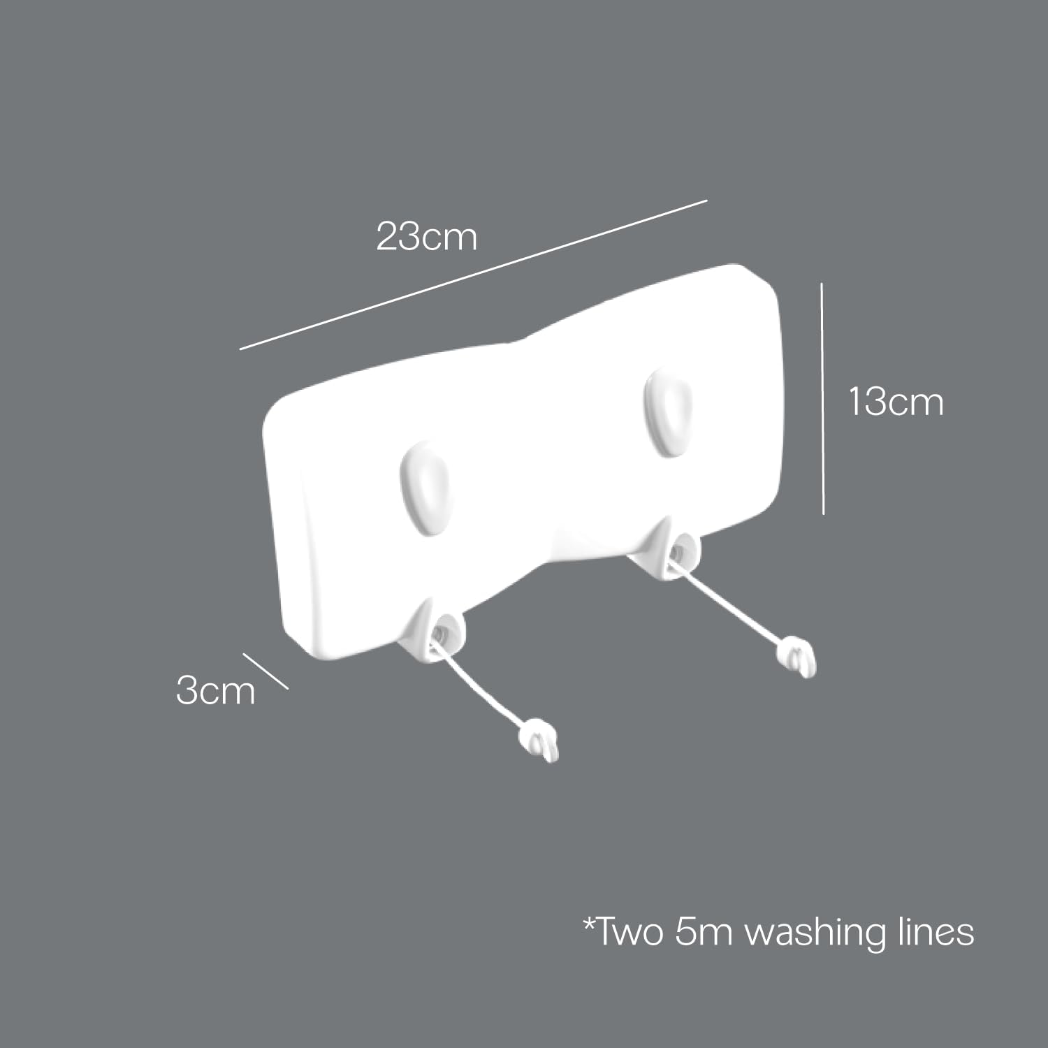 Tendedero retráctil málaga 406372 de dos cuerdas metaltex.