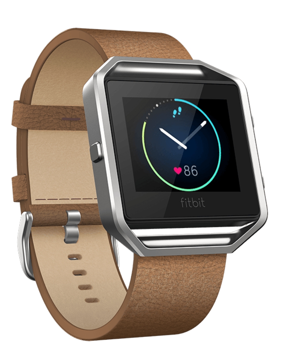 CORREA DE PIEL PARA FITBIT BLAZE CAFE CHICA