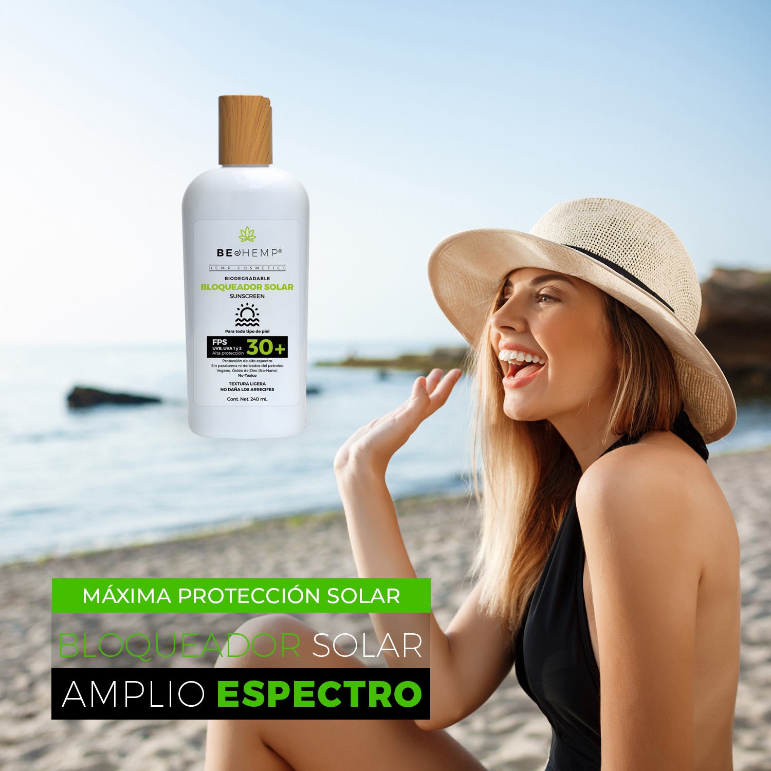 Bloqueador Biodegradable 240 g Beohemp