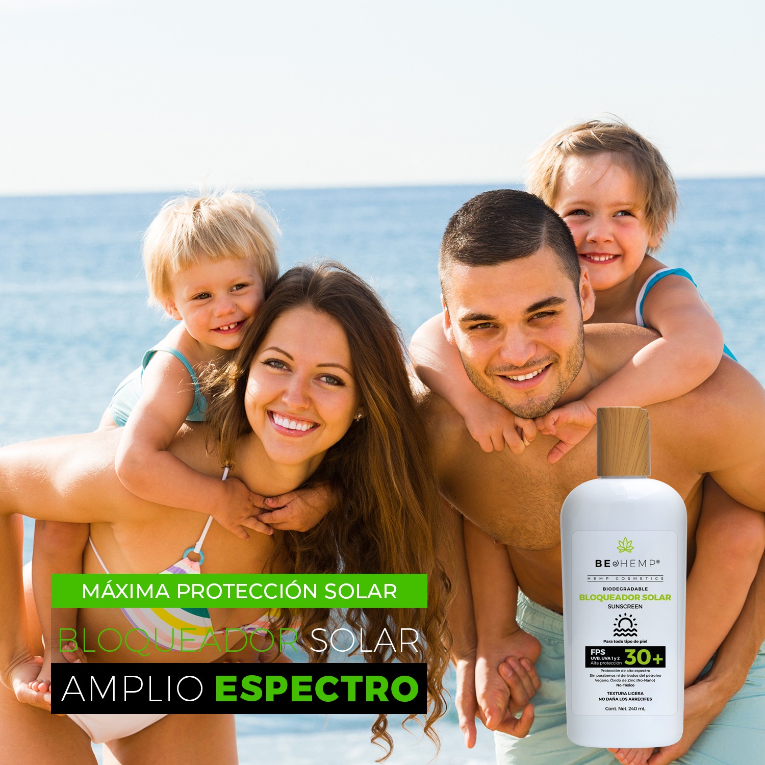 Bloqueador Biodegradable 240 g Beohemp