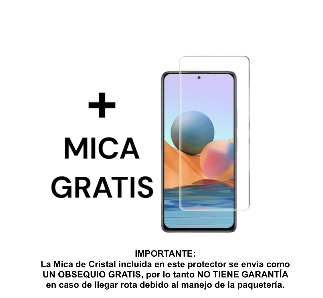 Funda Protector Uso Rudo con Clip más Mica de Cristal Gratis para OPPO A38 Color Negro.