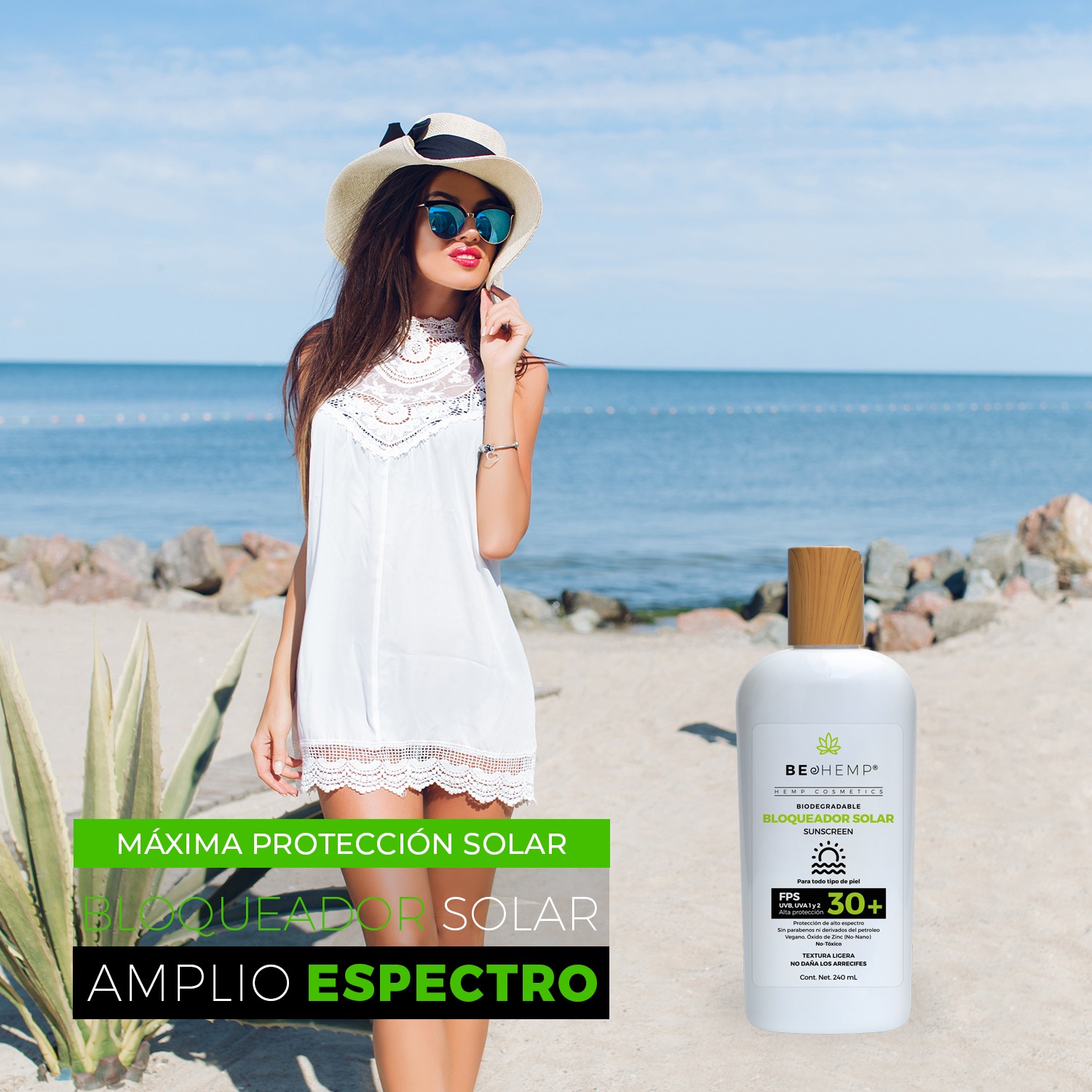 Bloqueador Biodegradable 240 g Beohemp