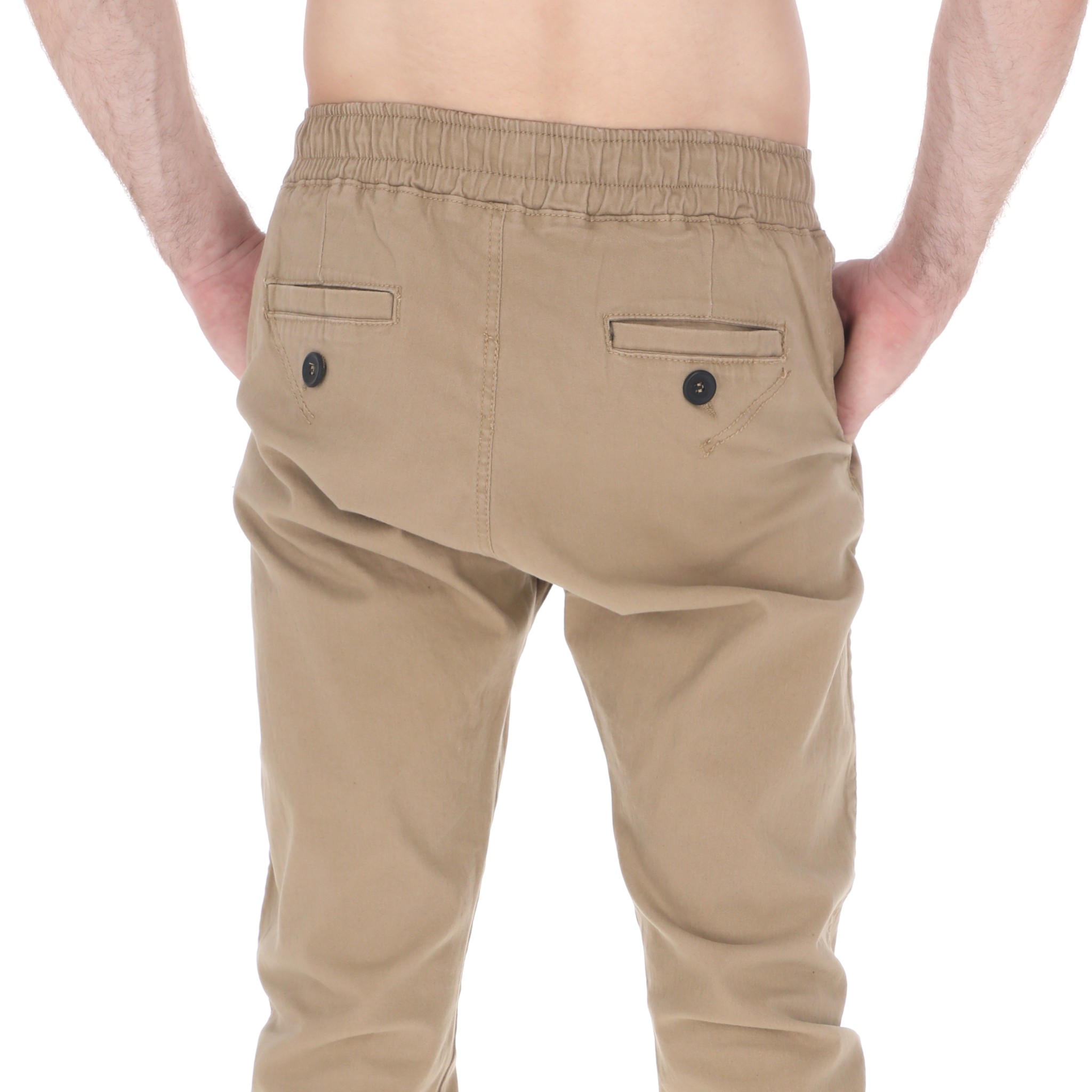 Jogger De Gabardina Para Hombre Slim Color Beige
