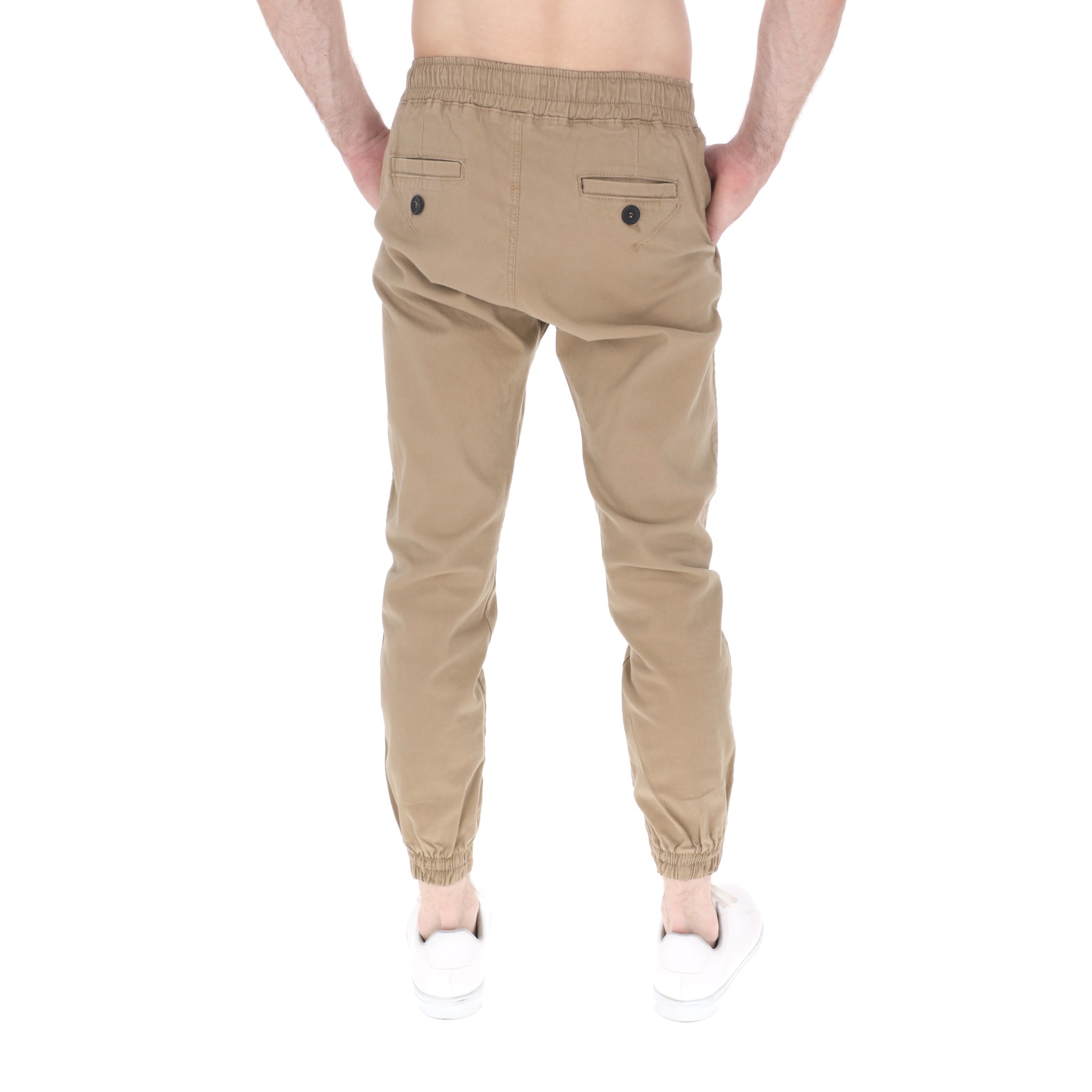 Jogger De Gabardina Para Hombre Slim Color Beige