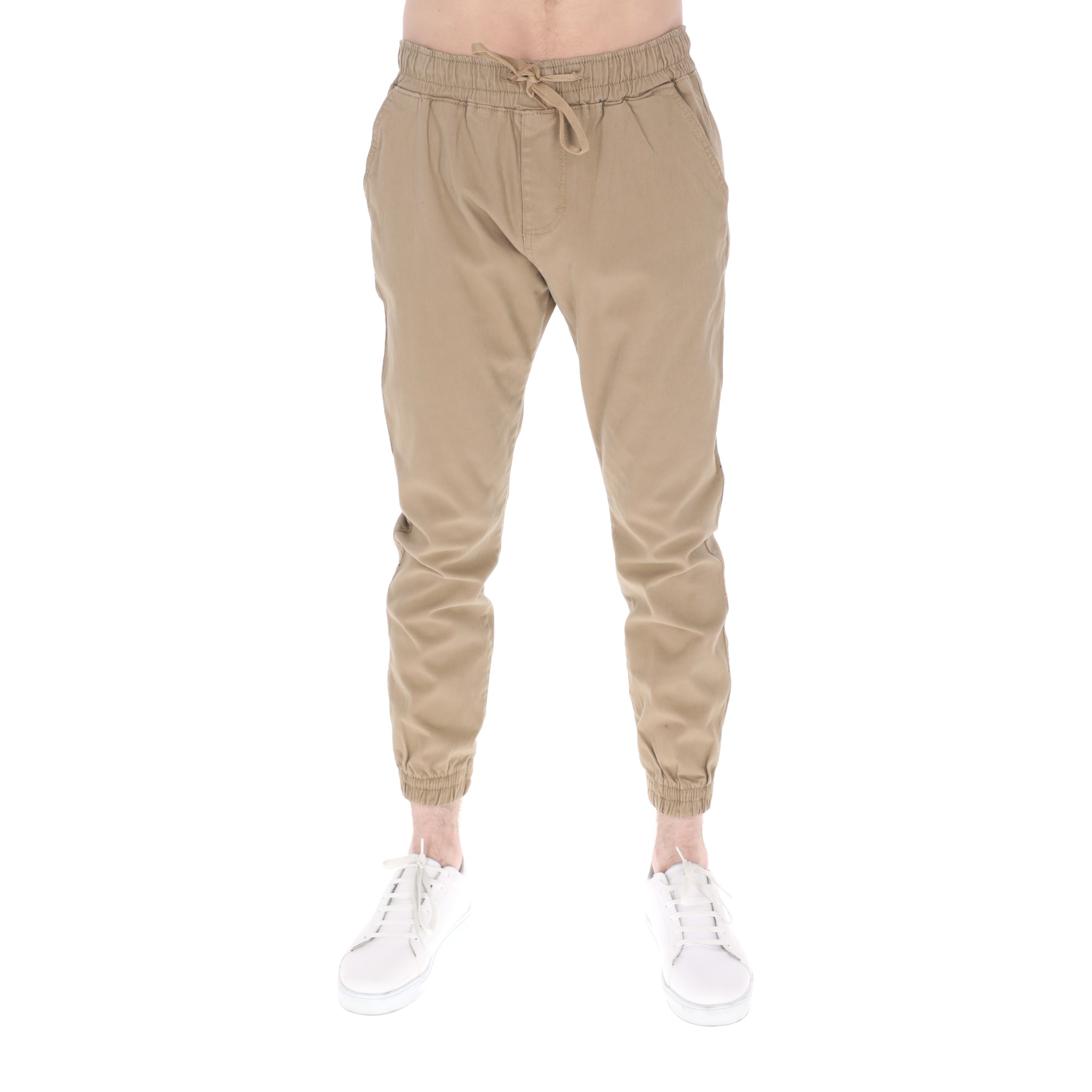 Jogger De Gabardina Para Hombre Slim Color Beige