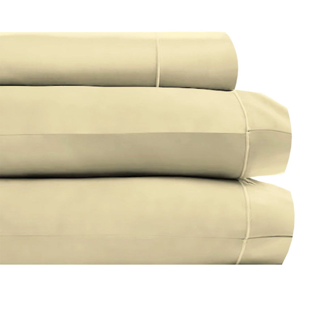 Juego de Sabanas 100% Algodón Frescas y Transpirables Matrimonial Ivory Kyuden Home.