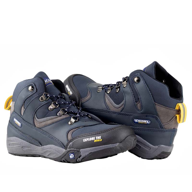 Botas Hiking Camping Para Hombre Discovery 2201 Azul Marino.