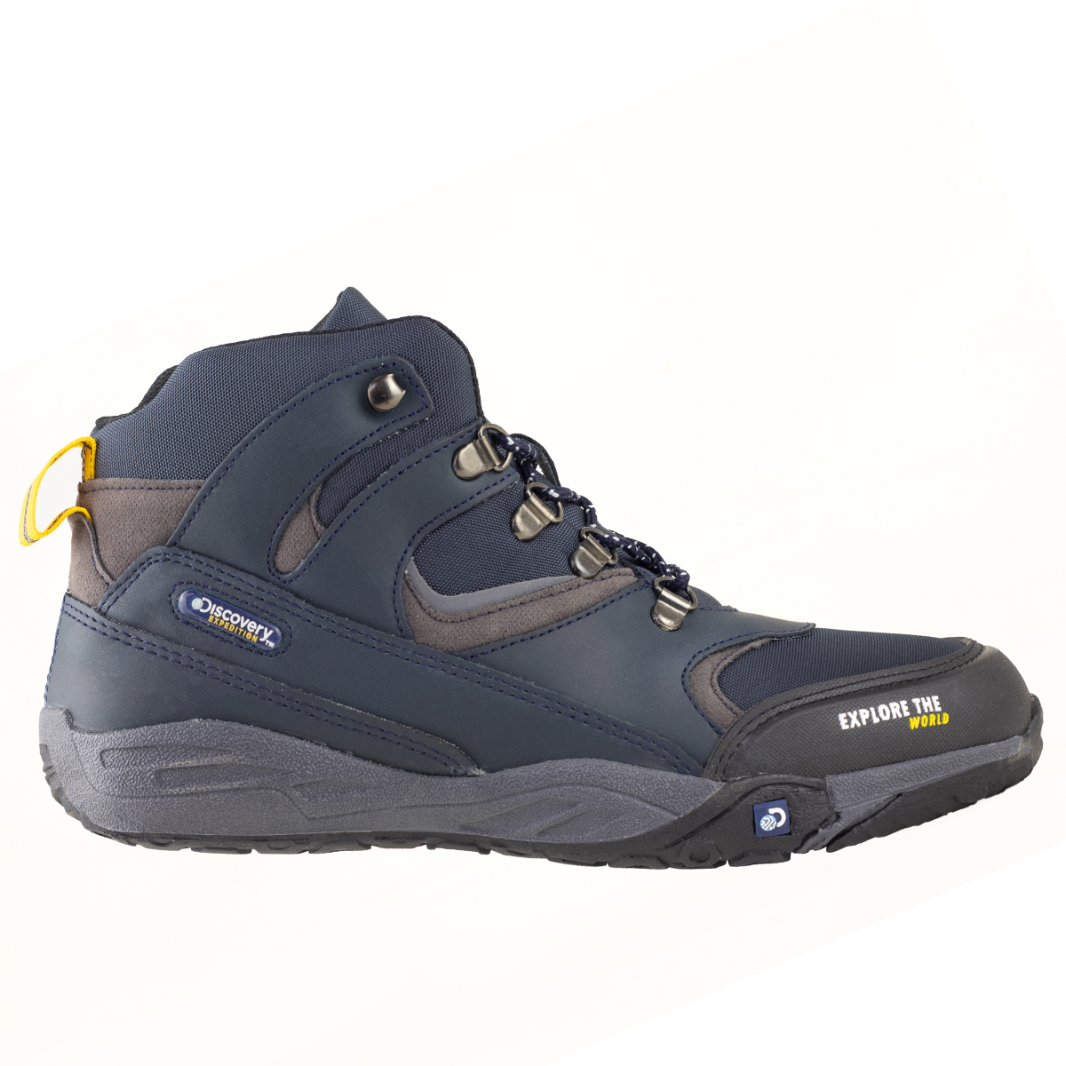 Botas Hiking Camping Para Hombre Discovery 2201 Azul Marino.