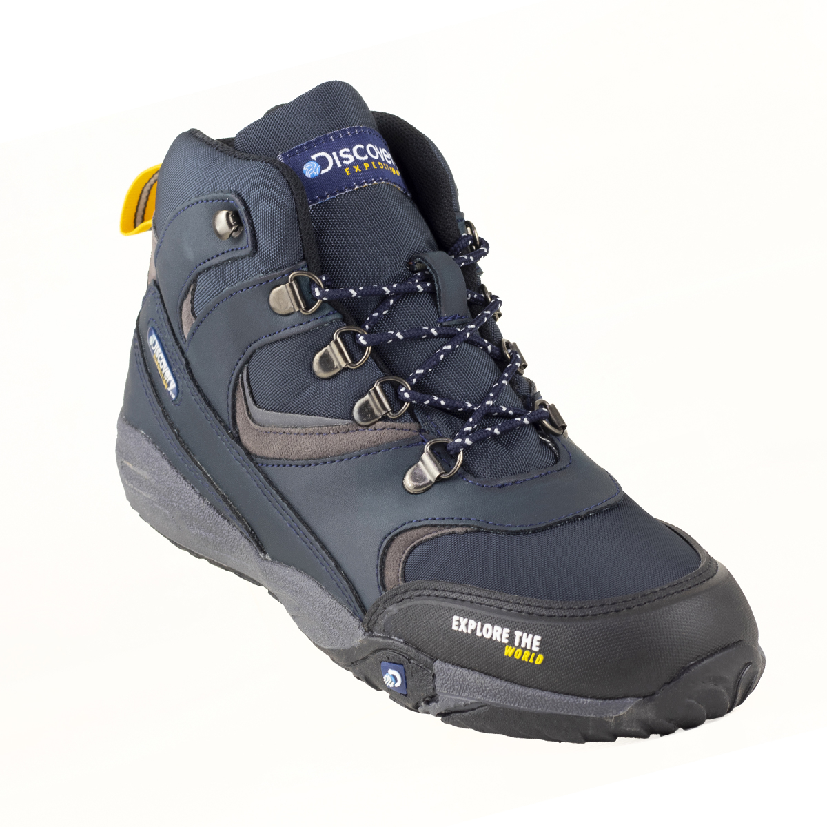 Botas Hiking Camping Para Hombre Discovery 2201 Azul Marino.