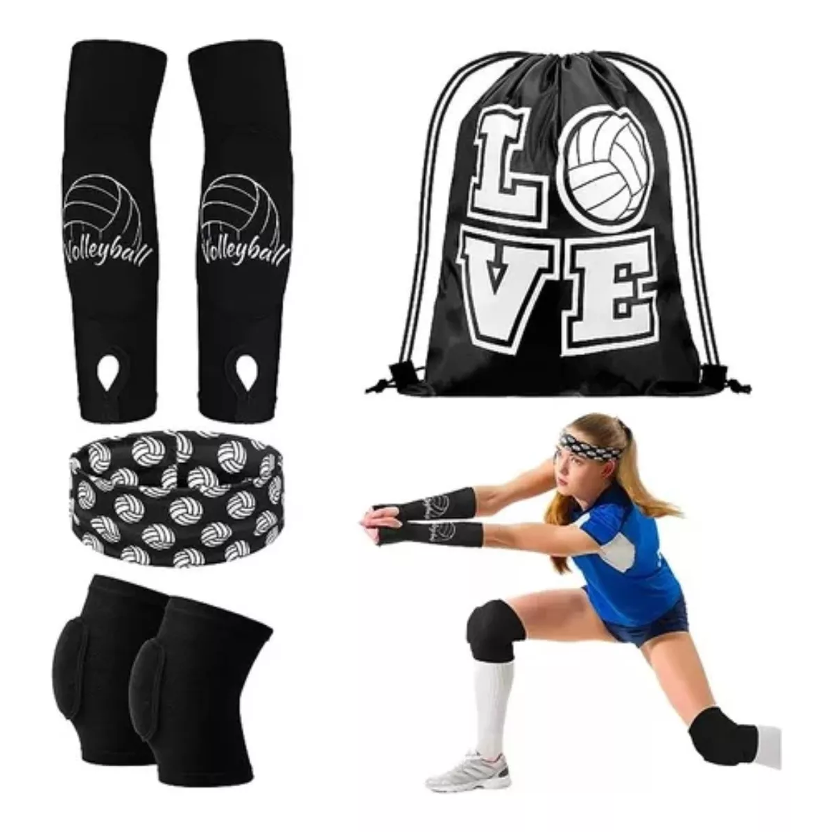 Accesorios De Voleibol, 4 Uds. Talla Mediana.