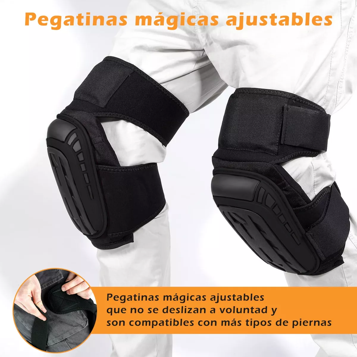 Par De Rodilleras Para Trabajos De Construcción Negro M.