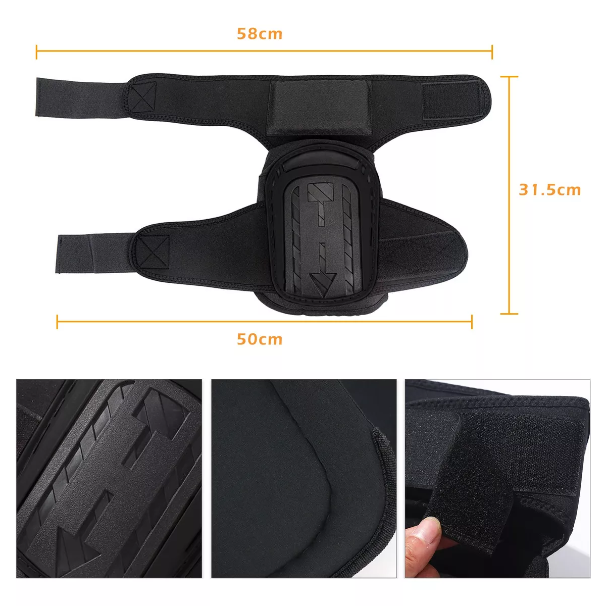 Par De Rodilleras Para Trabajos De Construcción Negro M.