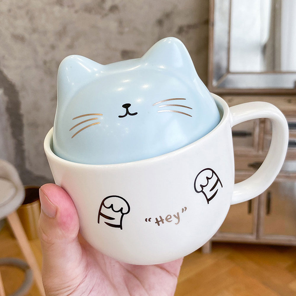 Taza De Cerámica Cat Gato Kawaii ''meow''.